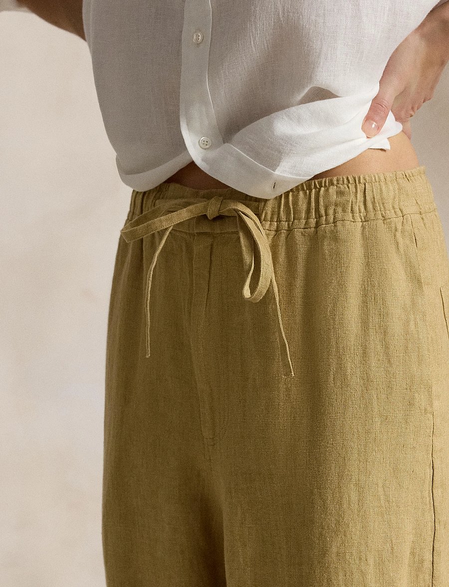 Polo Ralph Lauren - 9/1 PD LINEN-WVN-PANTS - hørbukser - classic camel - 4