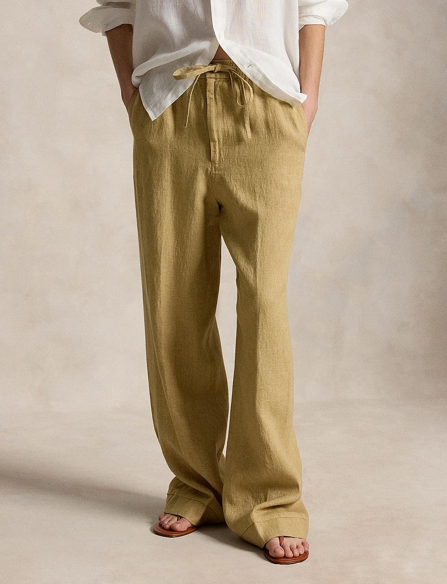 Polo Ralph Lauren - 9/1 PD LINEN-WVN-PANTS - hørbukser - classic camel - 5