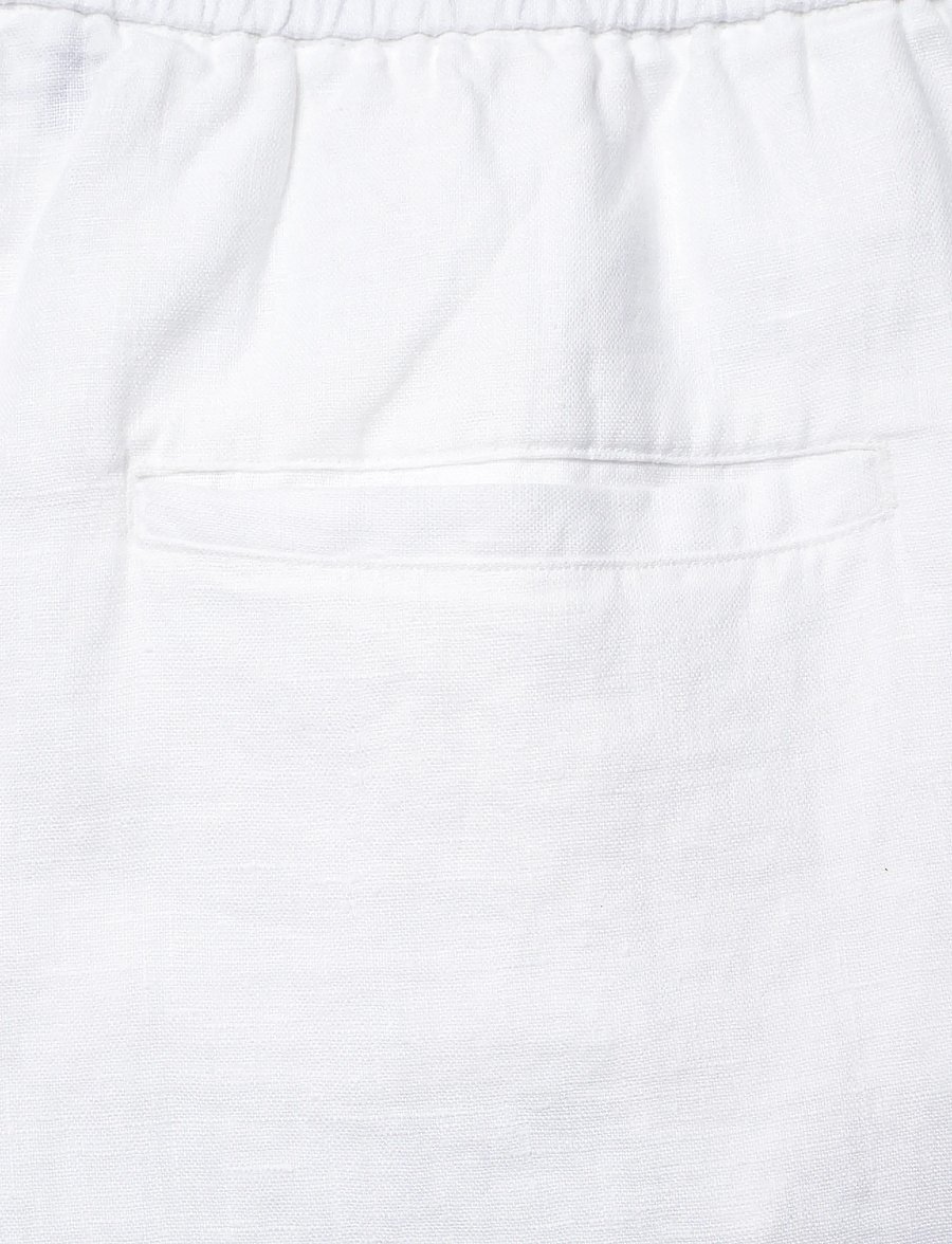 Polo Ralph Lauren - 9/1 PD LINEN-WVN-SHORTS - linased lühikesed püksid - white - 4