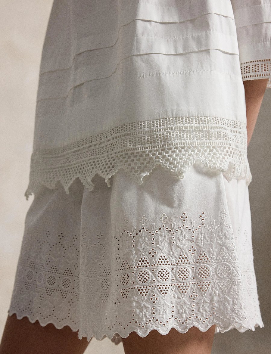 Polo Ralph Lauren - EMB 80/2 MW CTN PW-WVN-SHORTS - vabaaja lühikesed püksid - white - 4