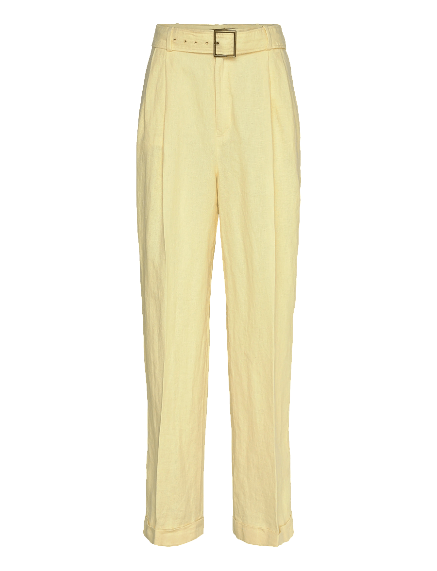 Polo Ralph Lauren - 9/1 YD LINEN-WVN-PANTS - hørbukser - yellow - 1