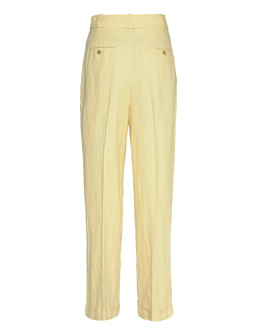 Polo Ralph Lauren - 9/1 YD LINEN-WVN-PANTS - hørbukser - yellow - 2