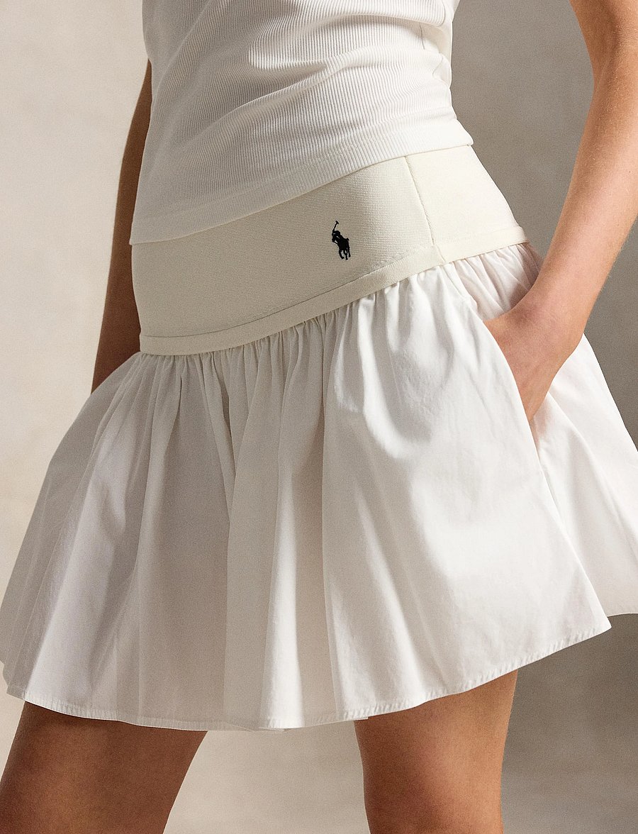 Polo Ralph Lauren - 80/2 POPLIN-WVN-SKIRT - plisserede nederdele - white - 5