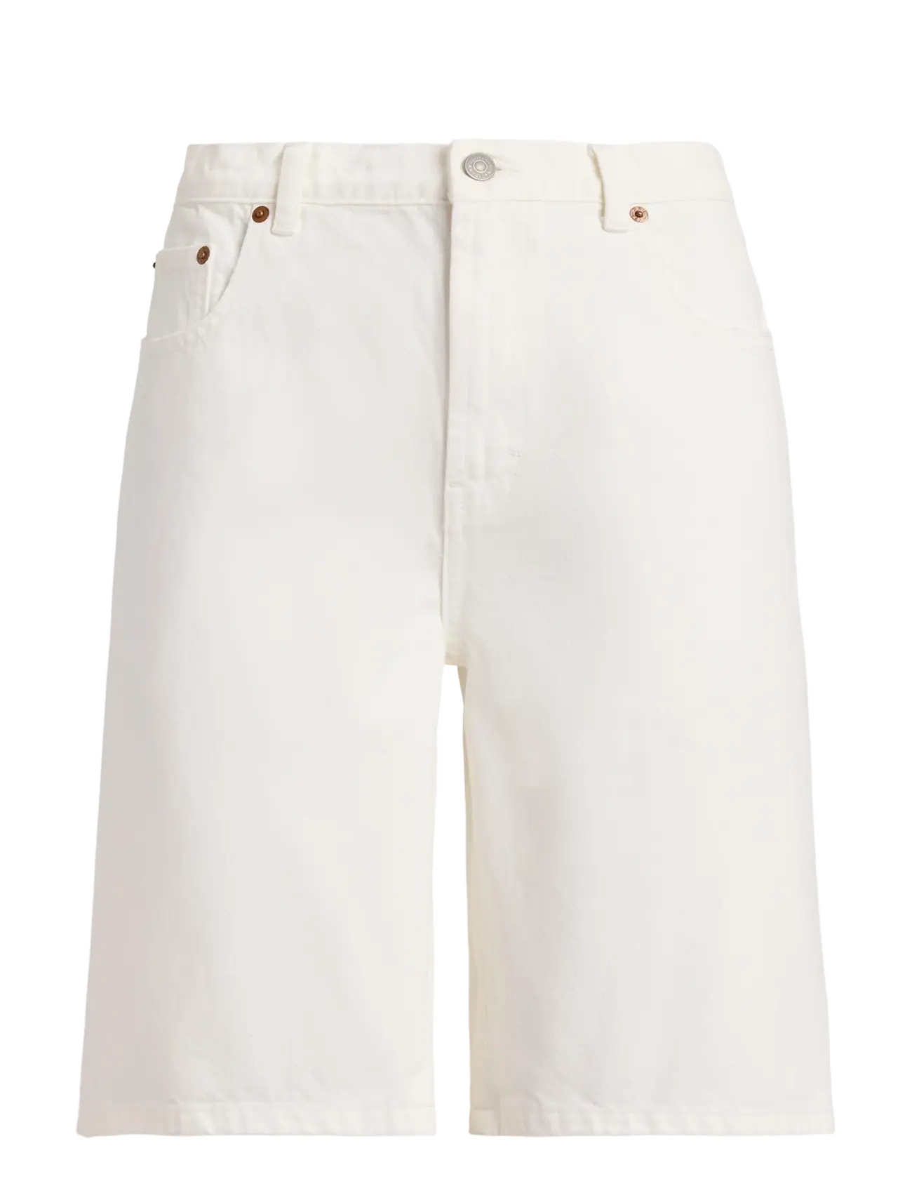 Polo Ralph Lauren 3X1 RIGID DENIM-WVN-SHORTS - Tøj - PUNO WASH / white