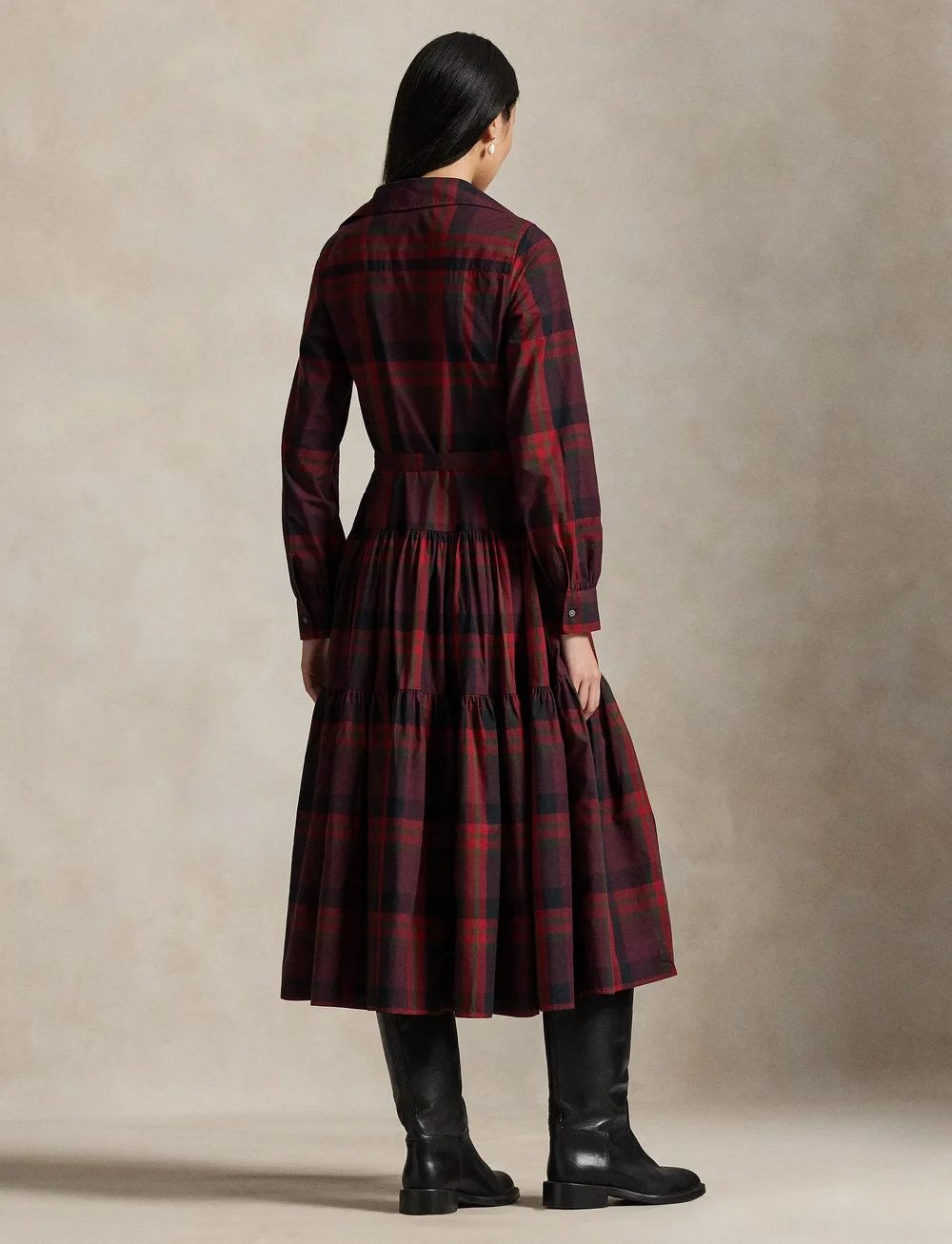 Polo Ralph Lauren - Plaid Tiered Shirtdress - robes chemises - 1967 red multi pl - 2