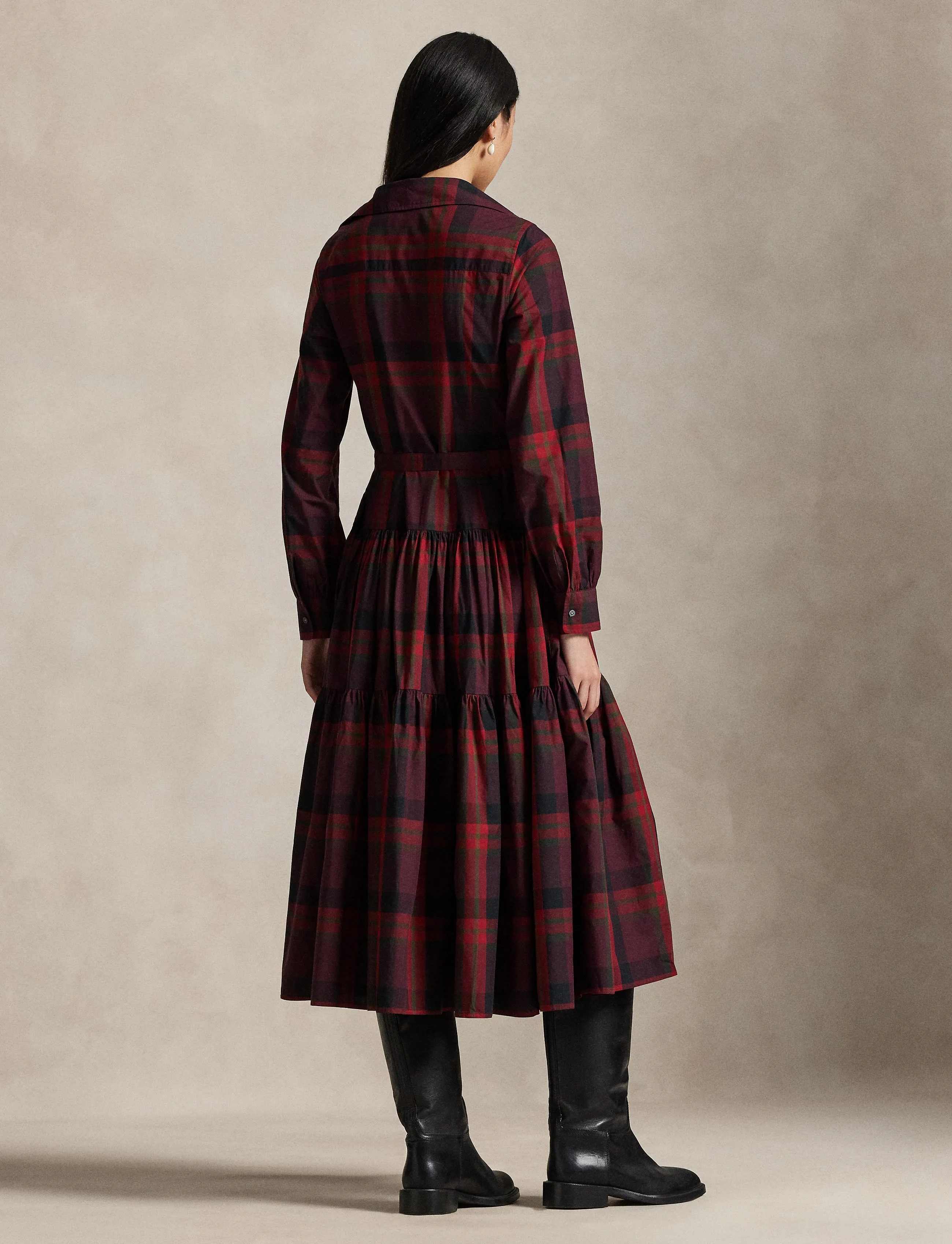 Polo Ralph Lauren - Plaid Tiered Shirtdress - 1967 red multi pl - 2