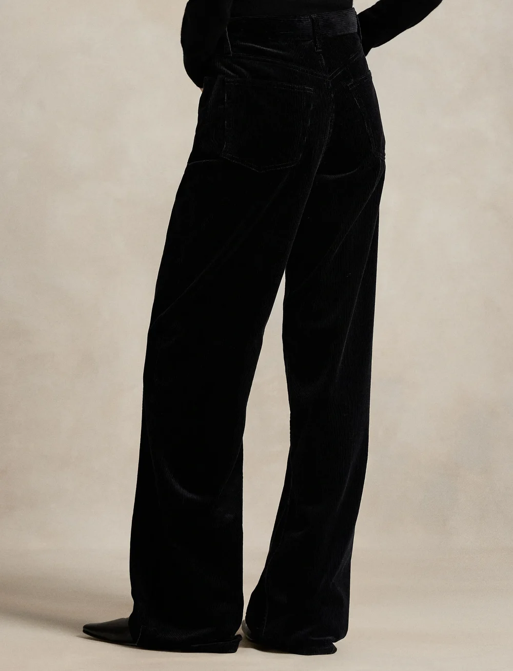 Polo Ralph Lauren - Cotton Corduroy Wide-Leg Pant - wide leg jeans - polo black - 2