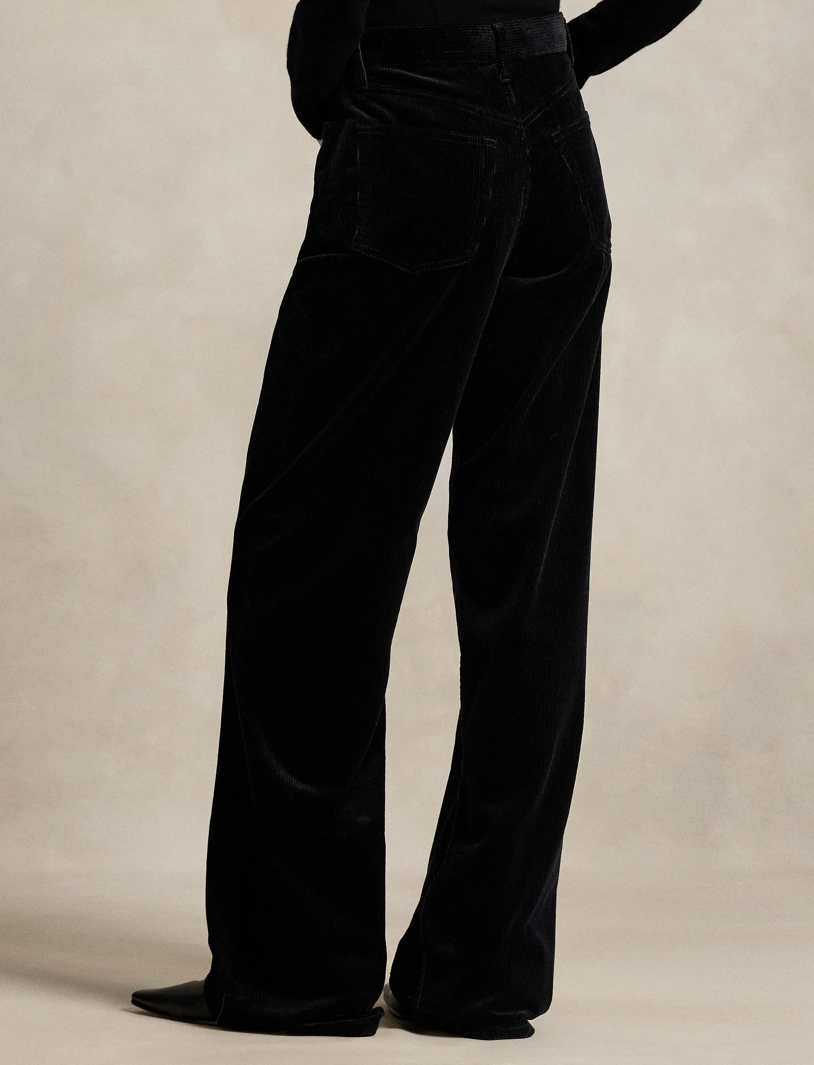 Polo Ralph Lauren - Cotton Corduroy Wide-Leg Pant - pantalons larges - polo black - 2