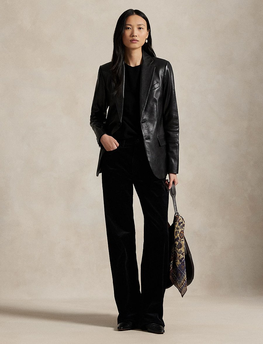 Polo Ralph Lauren - Cotton Corduroy Wide-Leg Pant - pantalons larges - polo black - 3