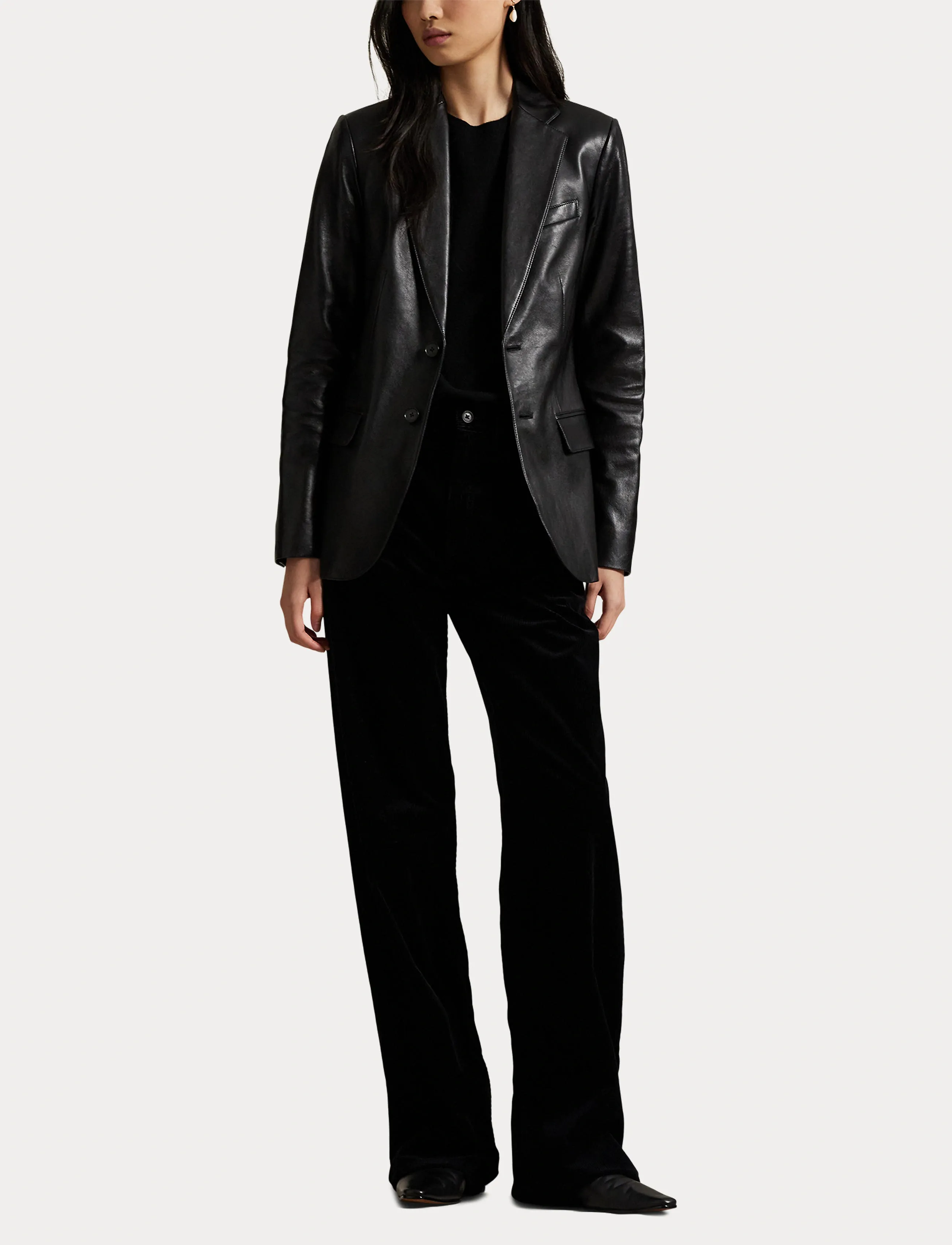 Polo Ralph Lauren - Cotton Corduroy Wide-Leg Pant - pantalons larges - polo black - 4