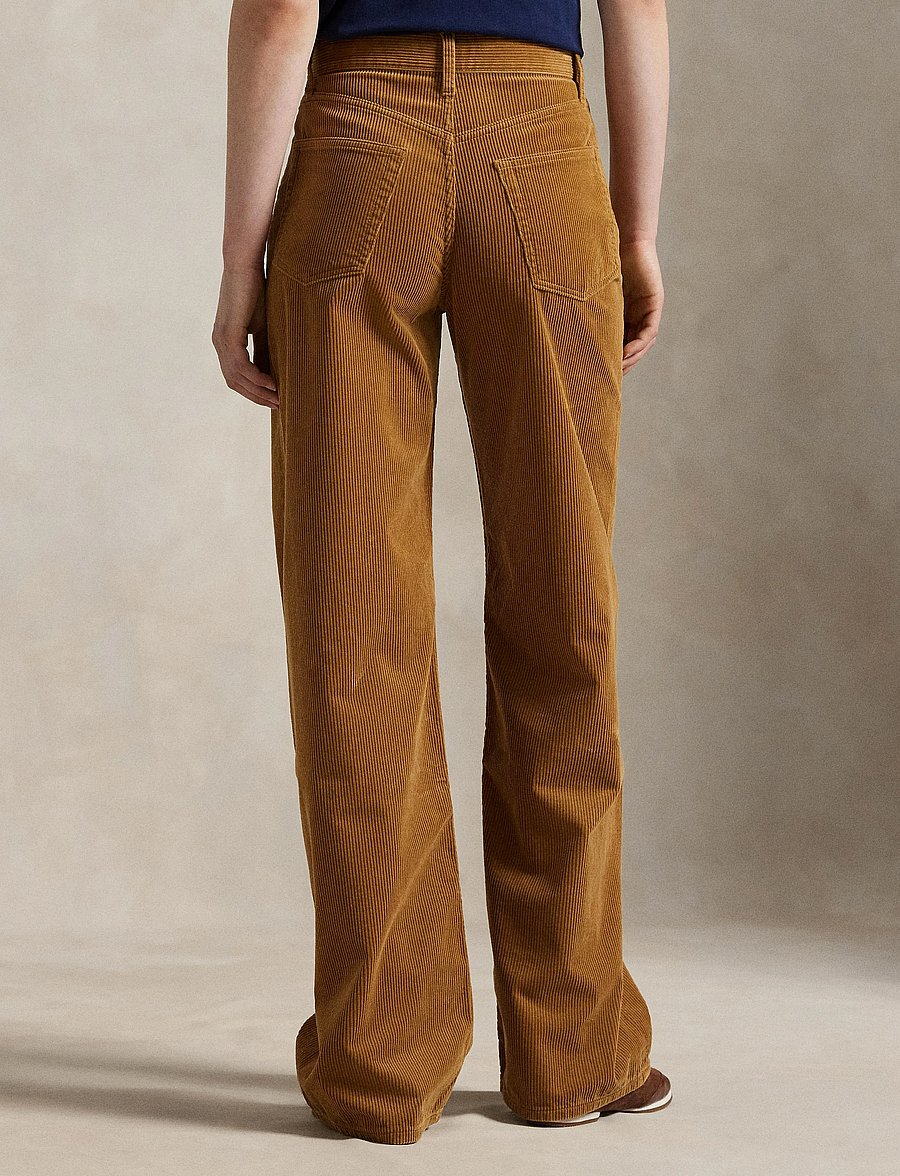 Polo Ralph Lauren - Cotton Corduroy Wide-Leg Pant - brede jeans - tan - 2