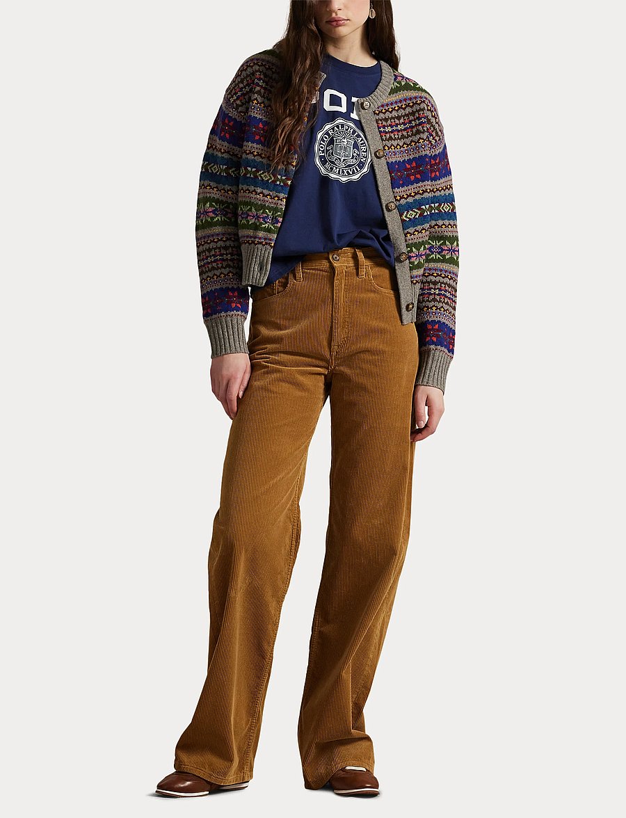 Polo Ralph Lauren - Cotton Corduroy Wide-Leg Pant - brede jeans - tan - 4