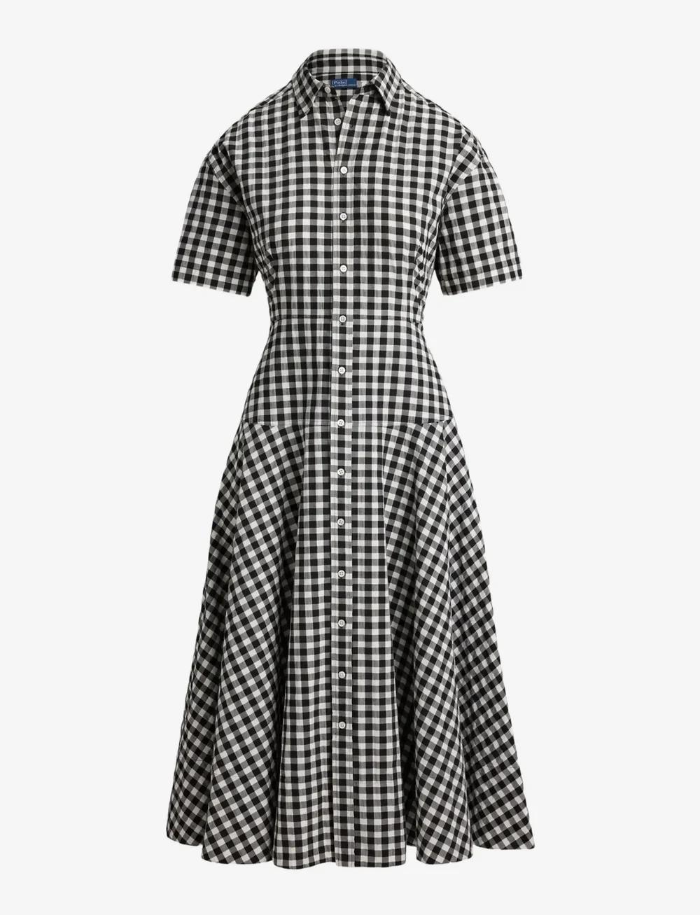 Polo Ralph Lauren - Gingham Paneled Shirtdress - robes chemises - 1945 black white - 1