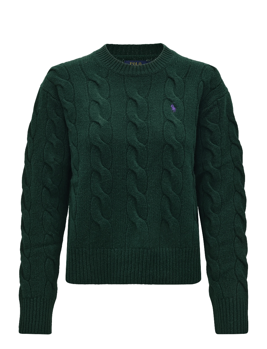 Polo Ralph Lauren - Cable-Knit Wool-Cashmere Sweater - kaschmir - college green - 1