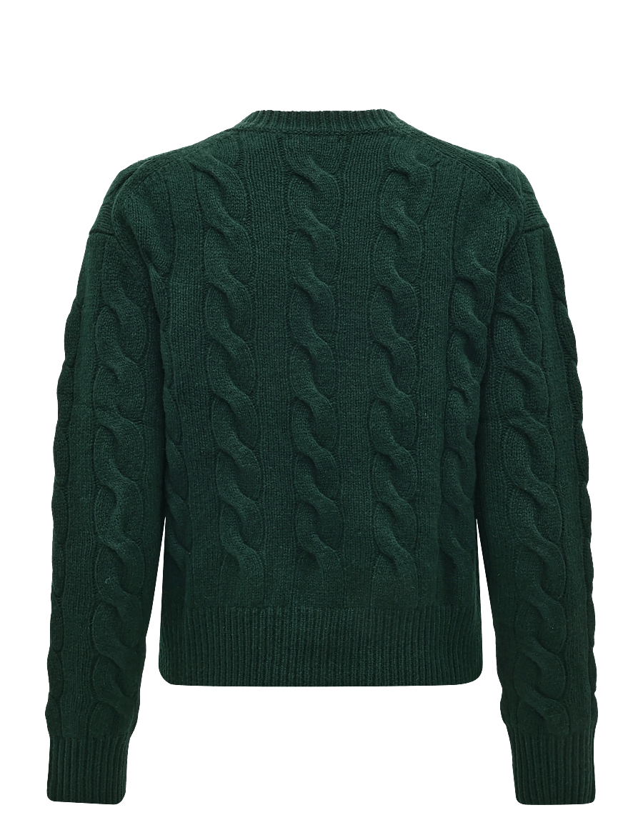 Polo Ralph Lauren - Cable-Knit Wool-Cashmere Sweater - kaschmir - college green - 2