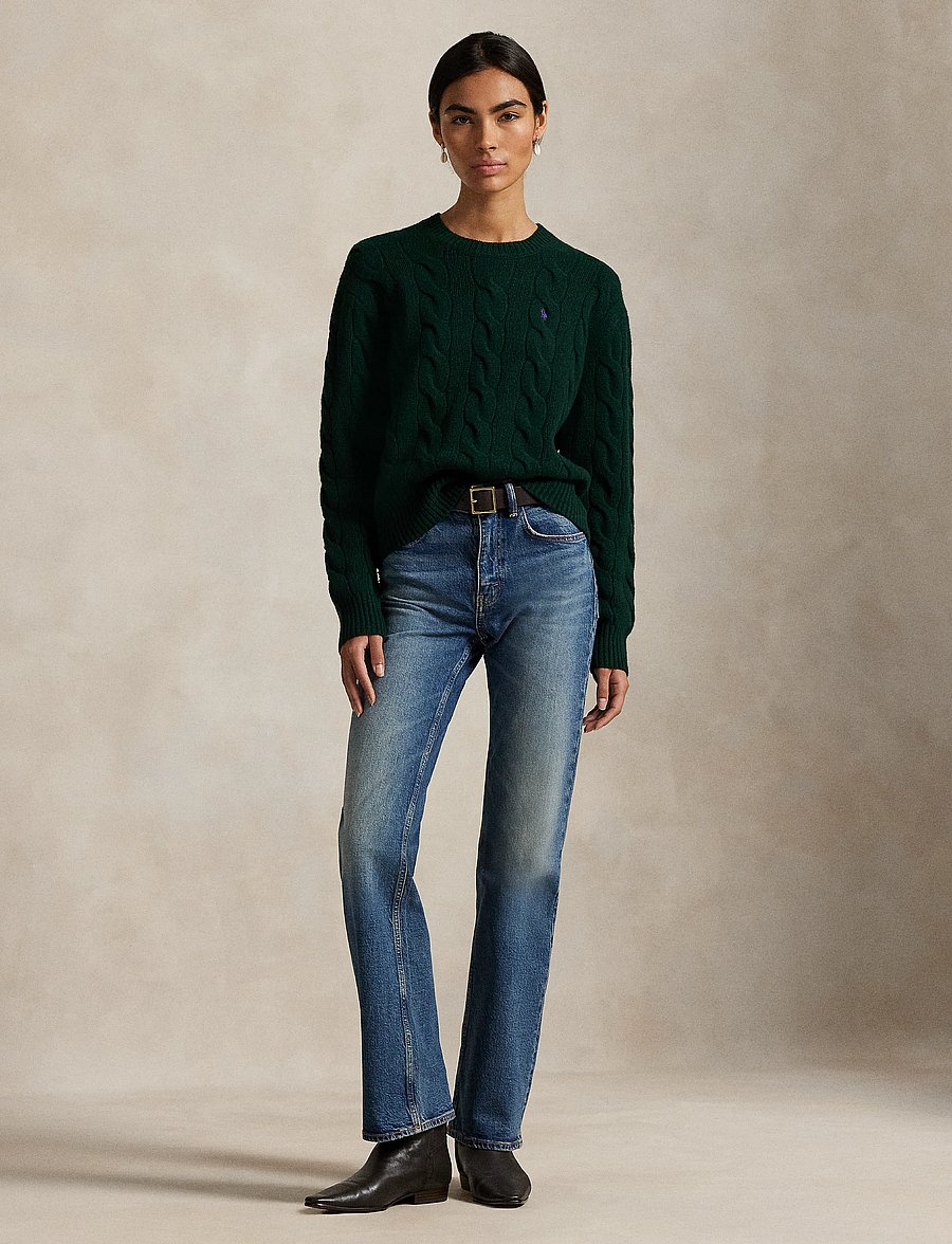 Polo Ralph Lauren - Cable-Knit Wool-Cashmere Sweater - kashmir - college green - 1