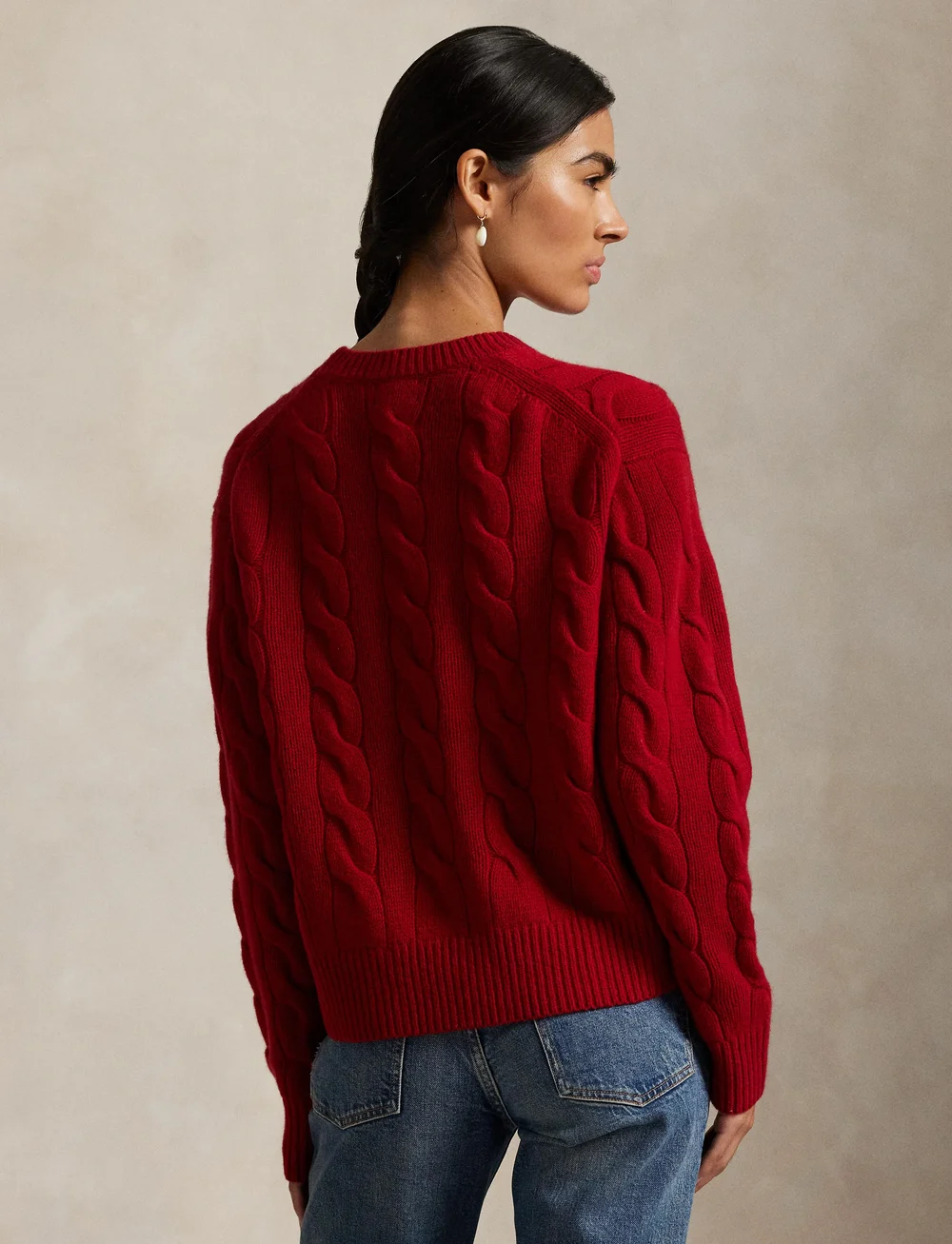 Polo Ralph Lauren - Cable-Knit Wool-Cashmere Sweater - pullover - fireside red - 2