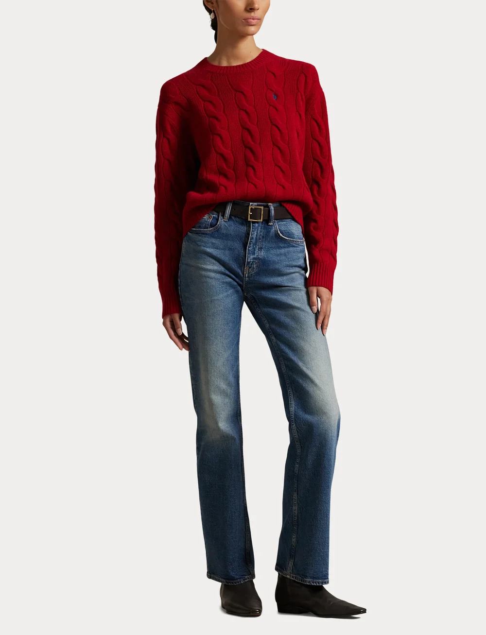 Polo Ralph Lauren - Cable-Knit Wool-Cashmere Sweater - pullover - fireside red - 4