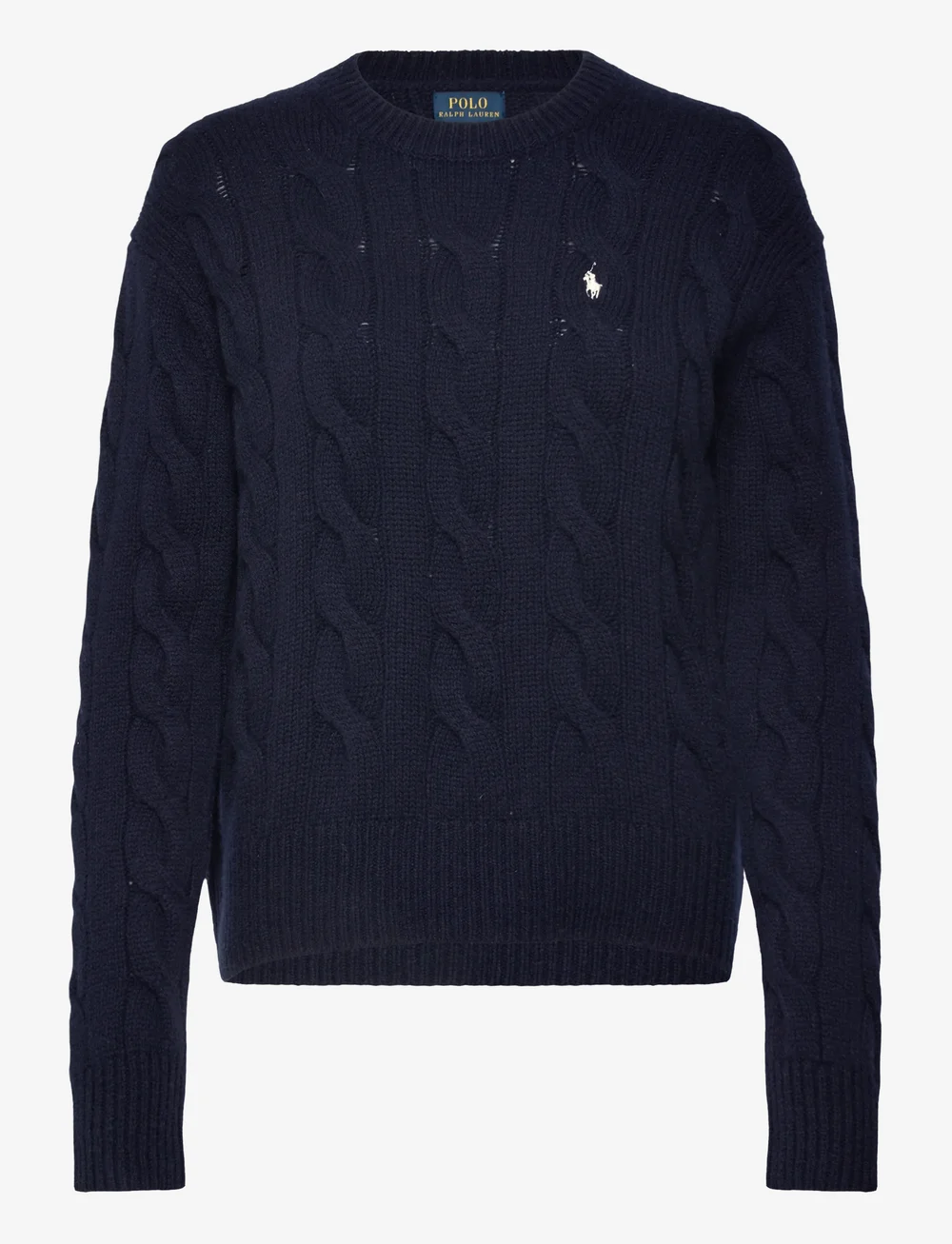 Polo Ralph Lauren - Cable-Knit Wool-Cashmere Sweater - peysur - hunter navy - 0