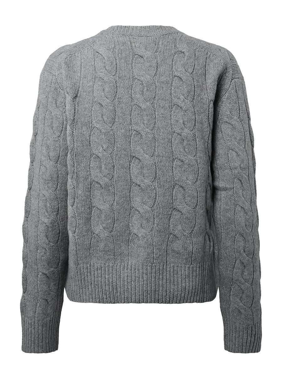 Polo Ralph Lauren - Cable-Knit Wool-Cashmere Sweater - kaschmir - light vintage hea - 1
