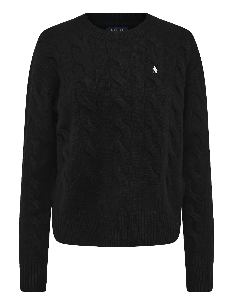 Polo Ralph Lauren - Cable-Knit Wool-Cashmere Sweater - cashmere - polo black - 0
