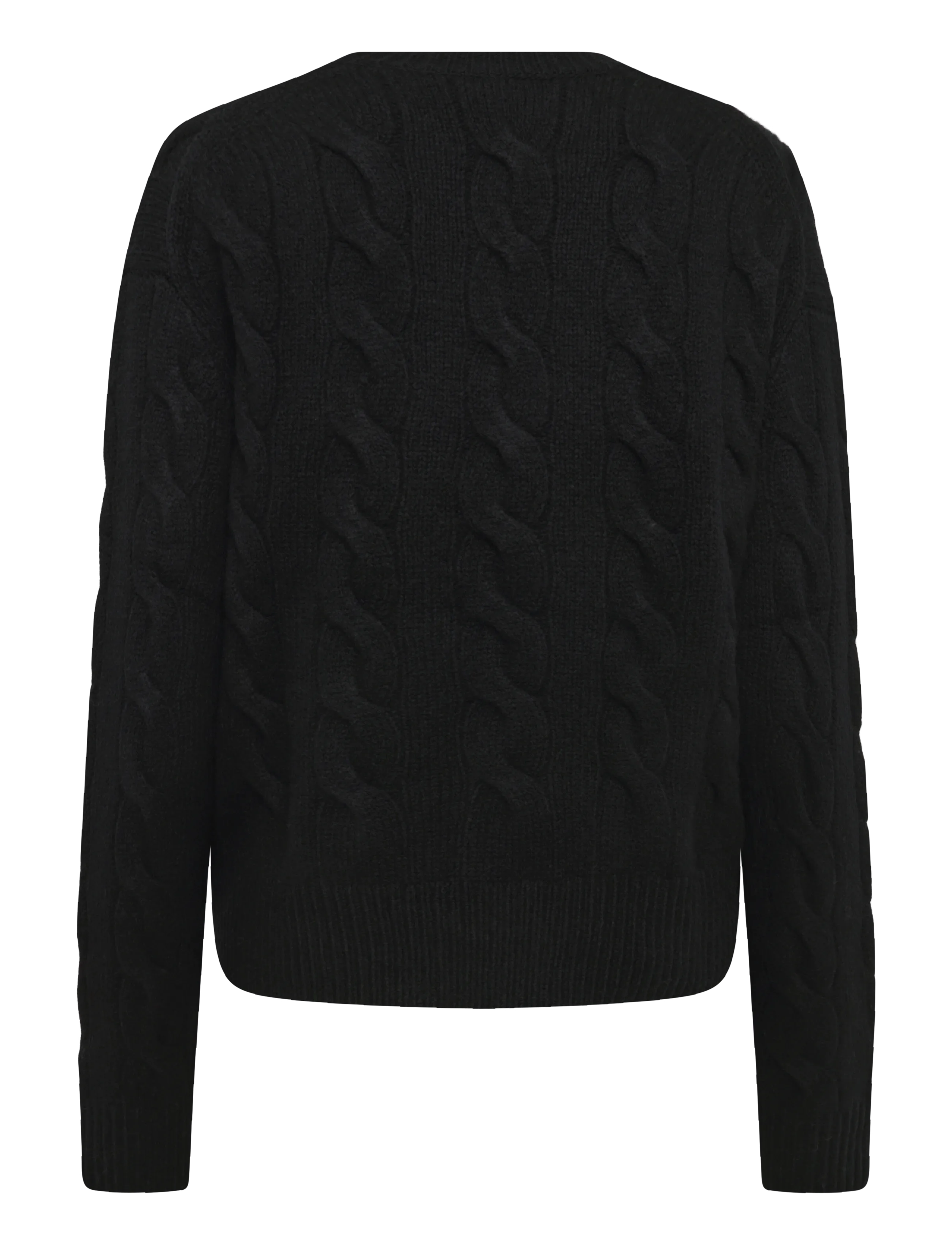 Polo Ralph Lauren - Cable-Knit Wool-Cashmere Sweater - cashmere - polo black - 1