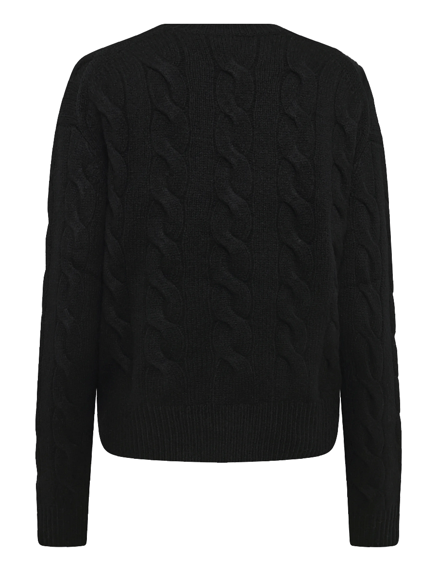 Polo Ralph Lauren - Cable-Knit Wool-Cashmere Sweater - cashmere - polo black - 1
