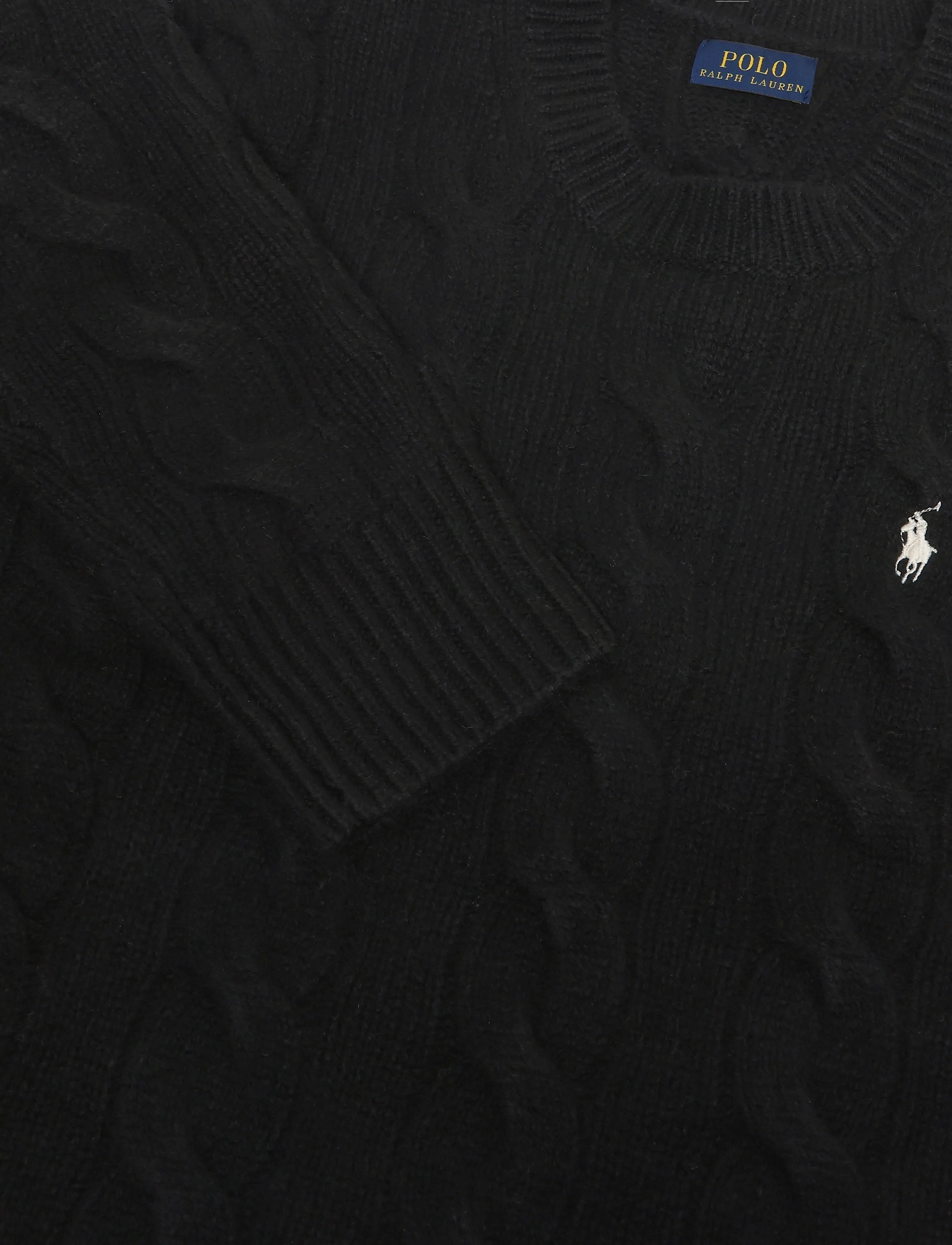 Polo Ralph Lauren - Cable-Knit Wool-Cashmere Sweater - cashmere - polo black - 2