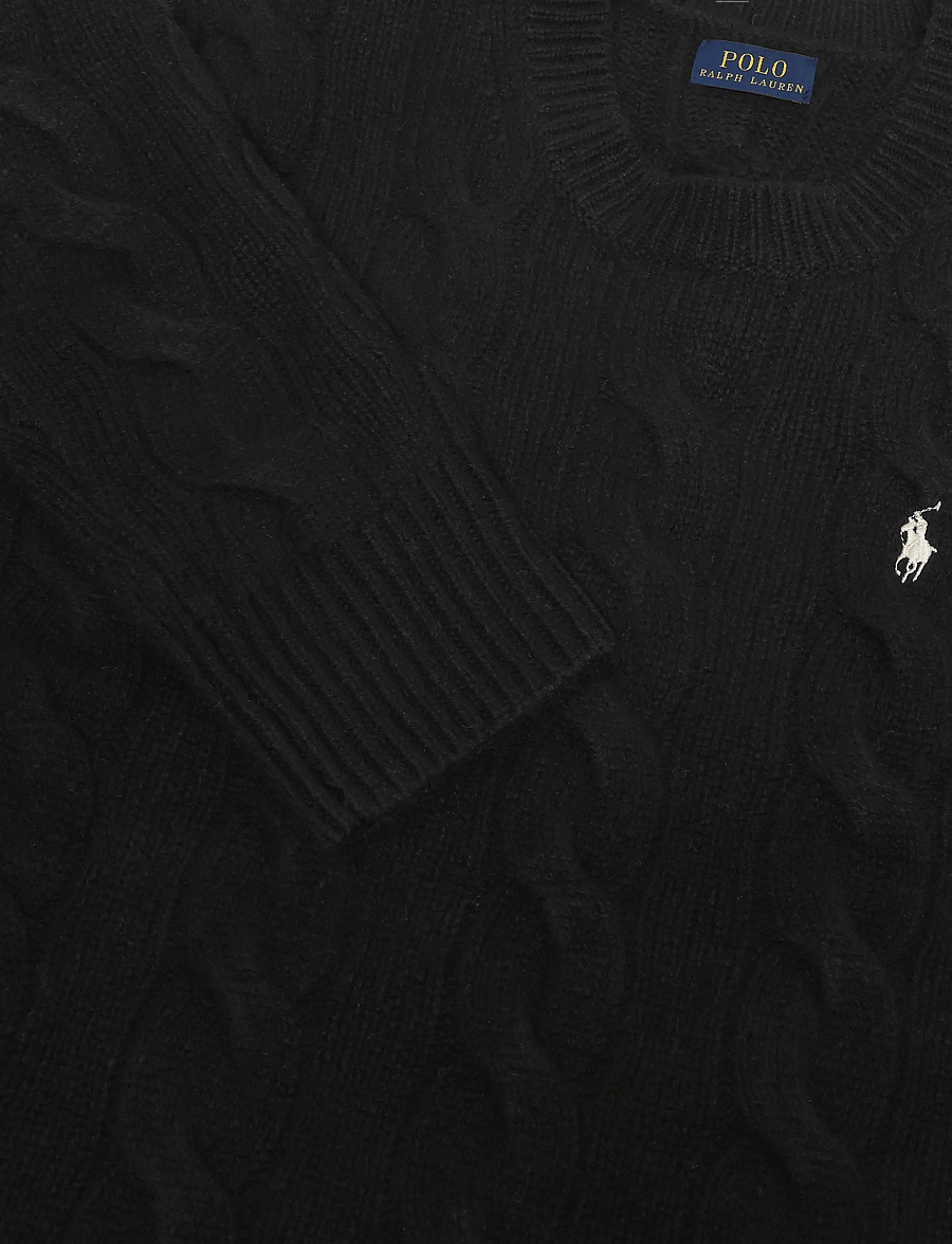 Polo Ralph Lauren - Cable-Knit Wool-Cashmere Sweater - cashmere - polo black - 2