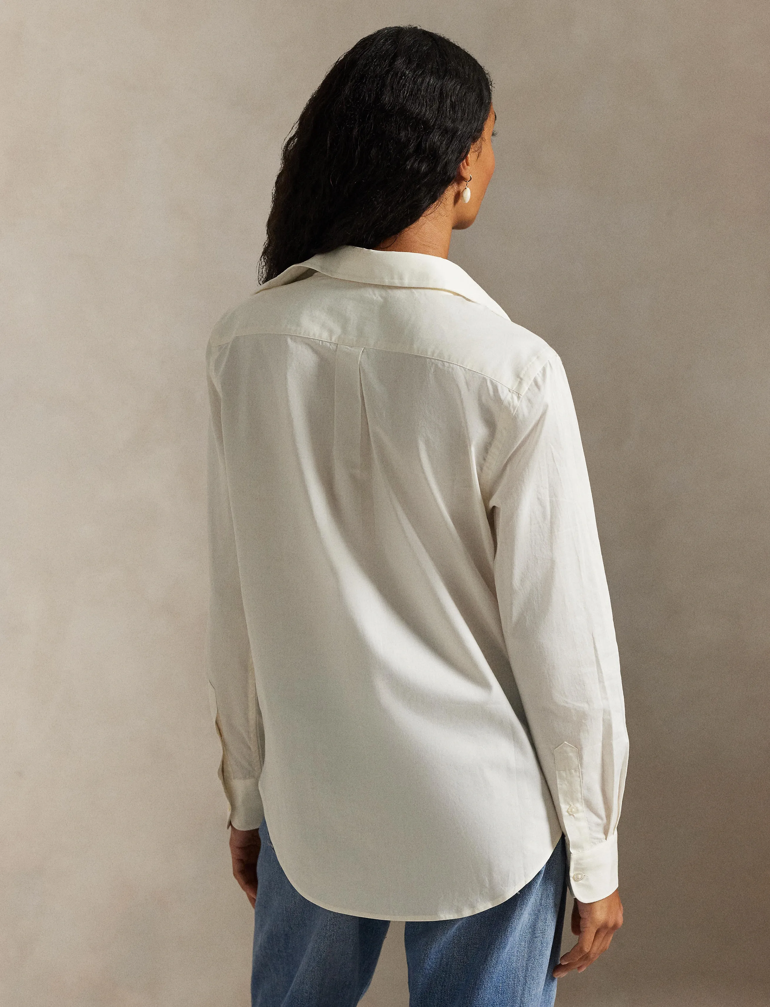 Polo Ralph Lauren - Classic Fit Cotton Twill Shirt - teksasärgid - antique cream - 3