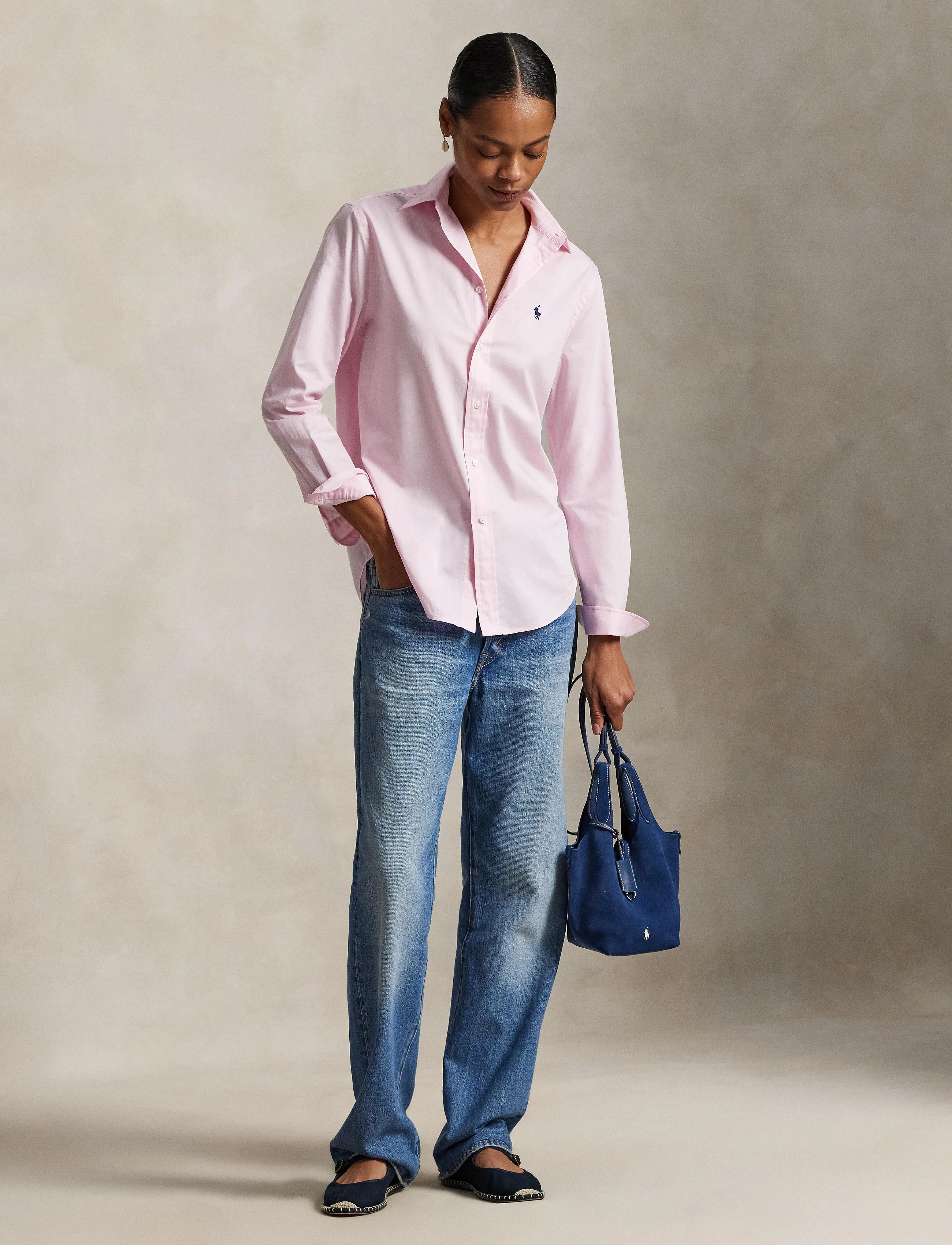 Polo Ralph Lauren Classic Fit Cotton Twill Shirt - Ralph Lauren - BATH PINK / pink/rose