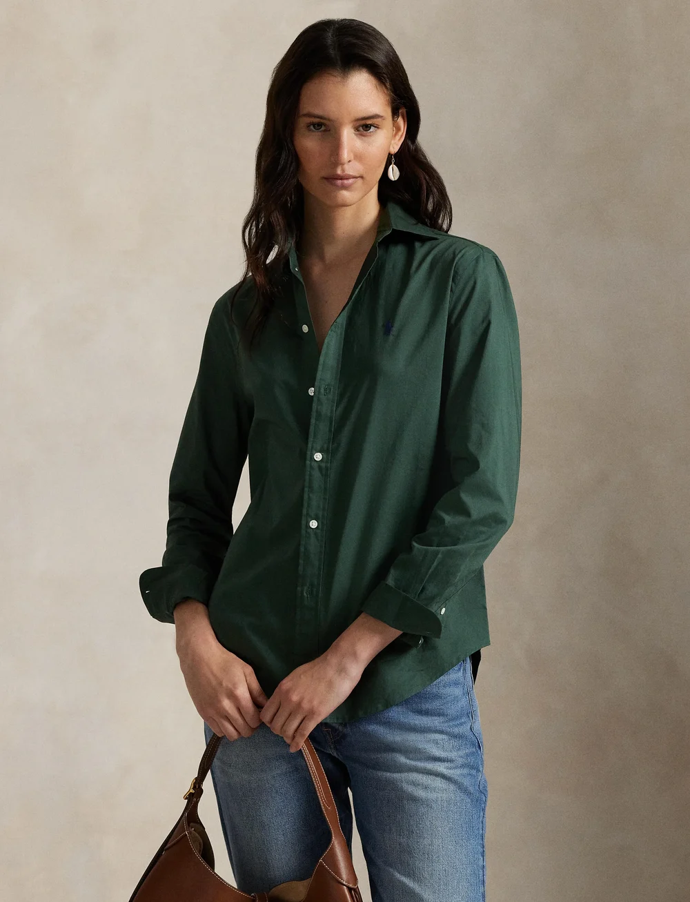 Polo Ralph Lauren - Classic Fit Cotton Twill Shirt - denimskjorter - dark green - 3