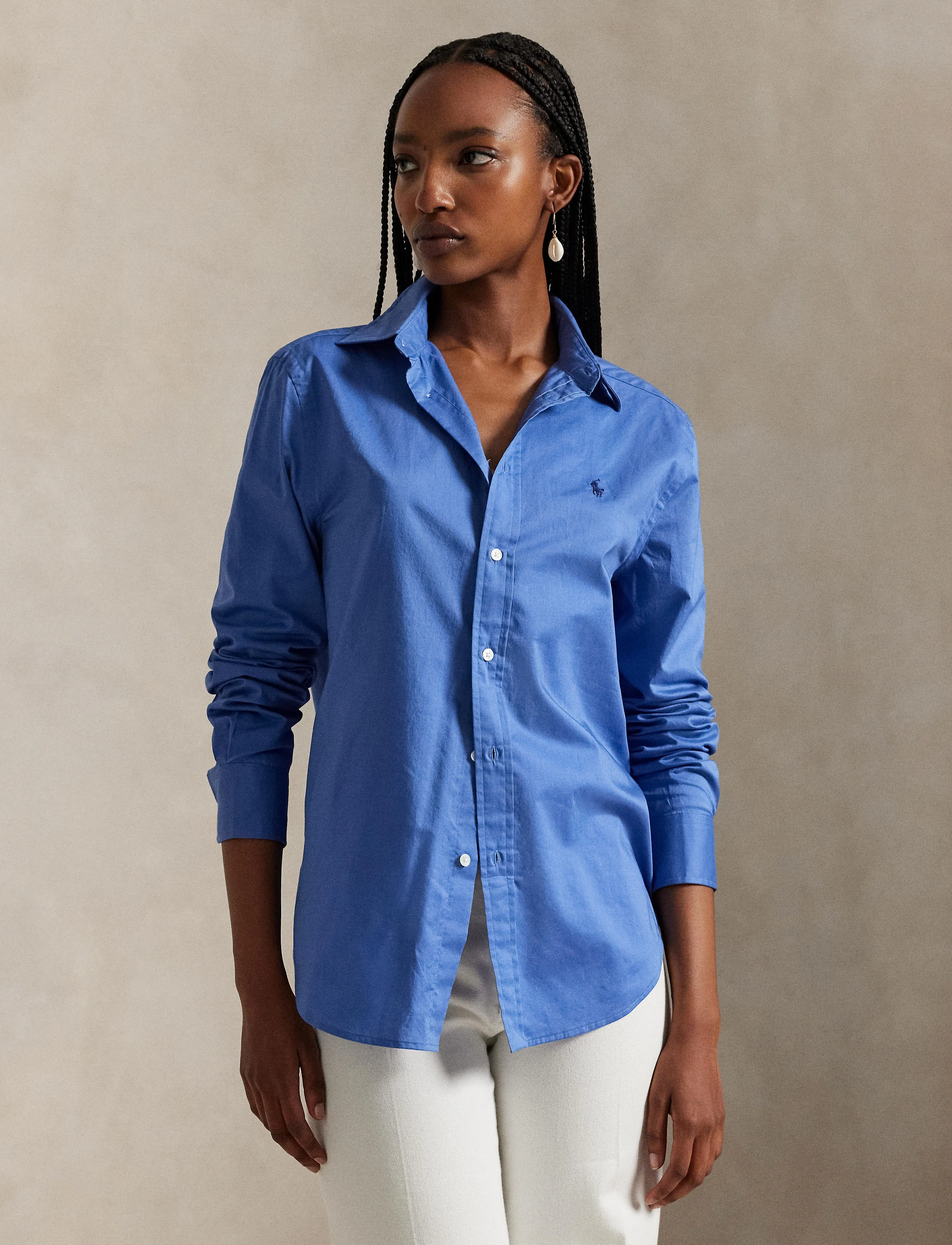 Polo Ralph Lauren Classic Fit Cotton Twill Shirt - Ralph Lauren - ISLE BLUE / blue