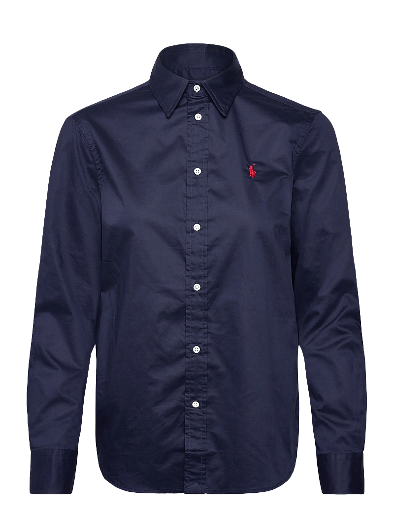Polo Ralph Lauren - Classic Fit Cotton Twill Shirt - jeansskjortor - refined navy - 0