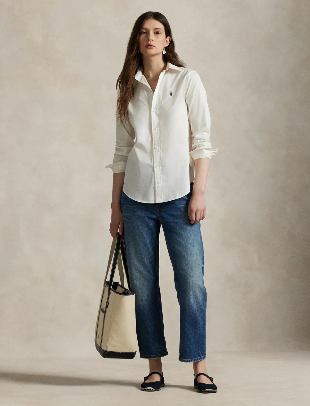 Polo Ralph Lauren - Classic Fit Cotton Twill Shirt - denimskjorter - trophy cream - 0