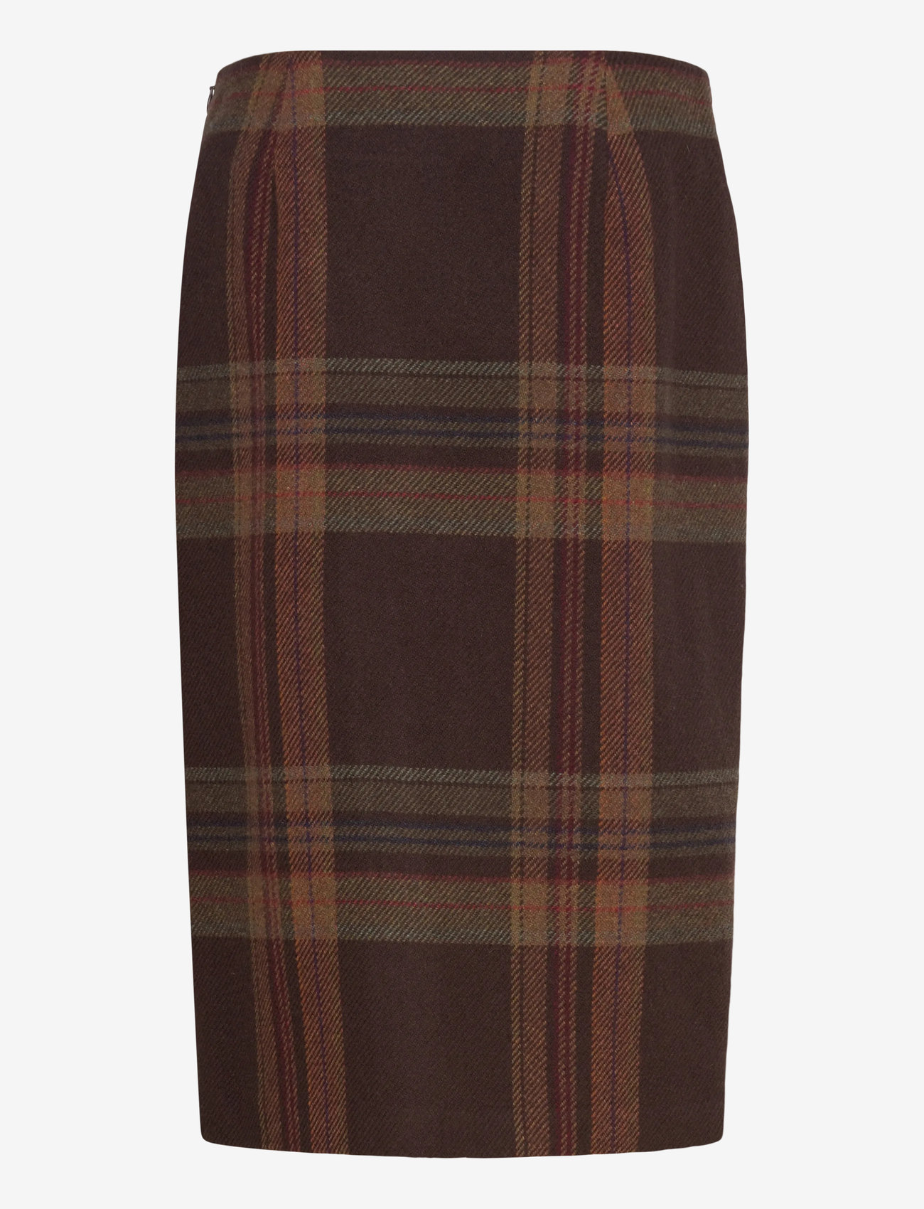 Polo Ralph Lauren - Plaid Tweed Wrap Skirt - omlottkjolar - 1926 brown plaid - 1