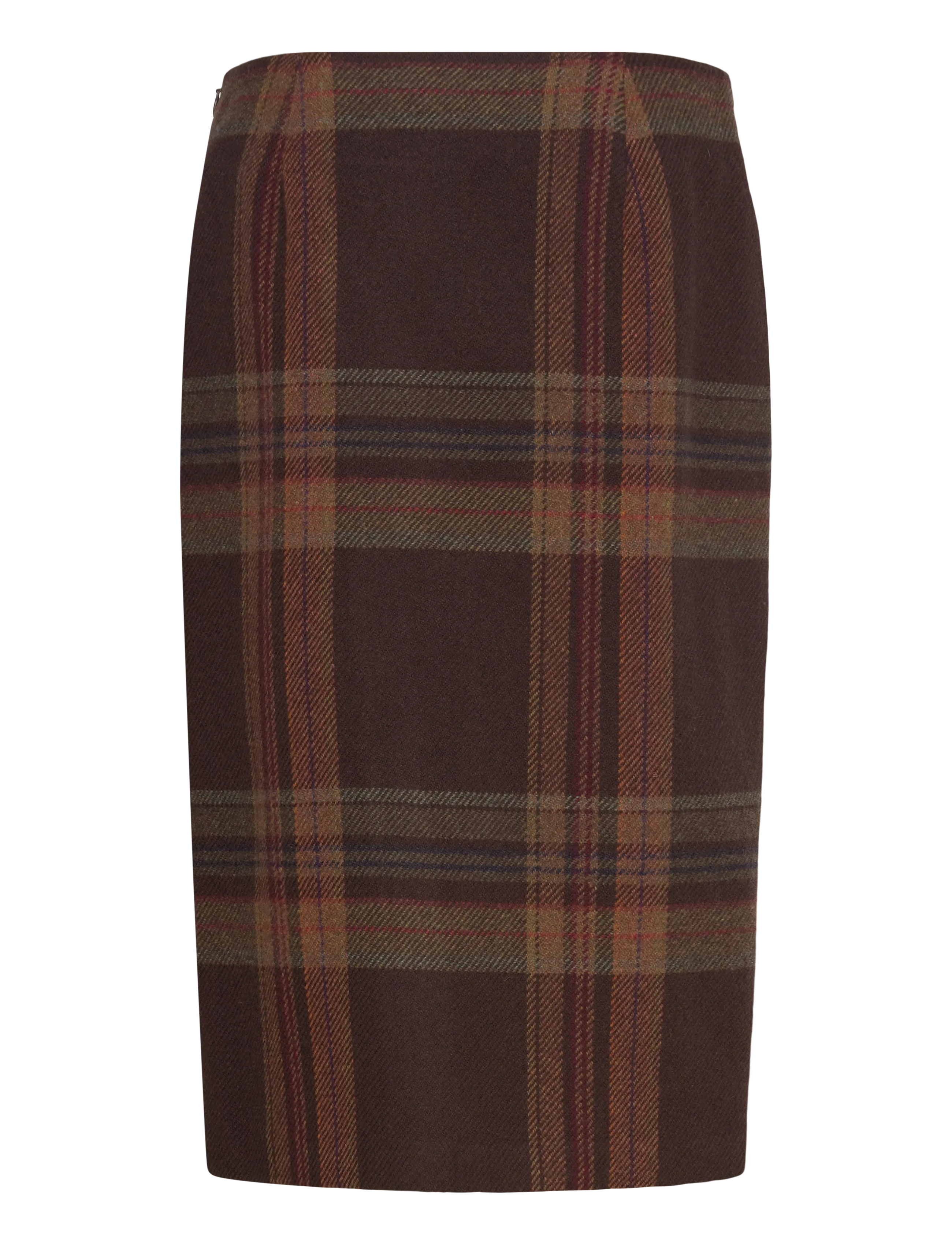 Polo Ralph Lauren - Plaid Tweed Wrap Skirt - jupes portefeuille - 1926 brown plaid - 1