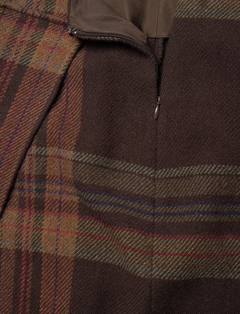 Polo Ralph Lauren - Plaid Tweed Wrap Skirt - omlottkjolar - 1926 brown plaid - 2