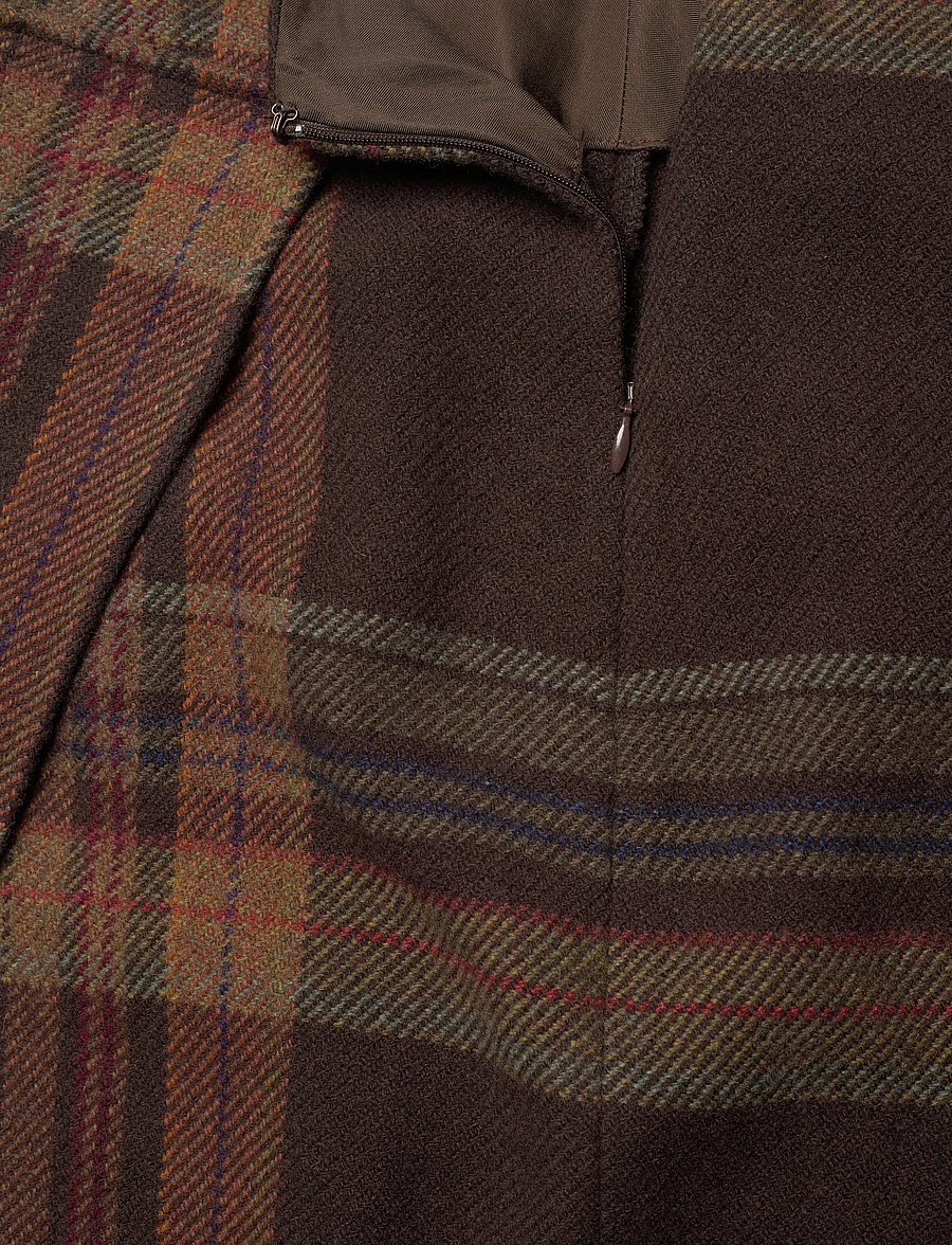 Polo Ralph Lauren - Plaid Tweed Wrap Skirt - jupes portefeuille - 1926 brown plaid - 2