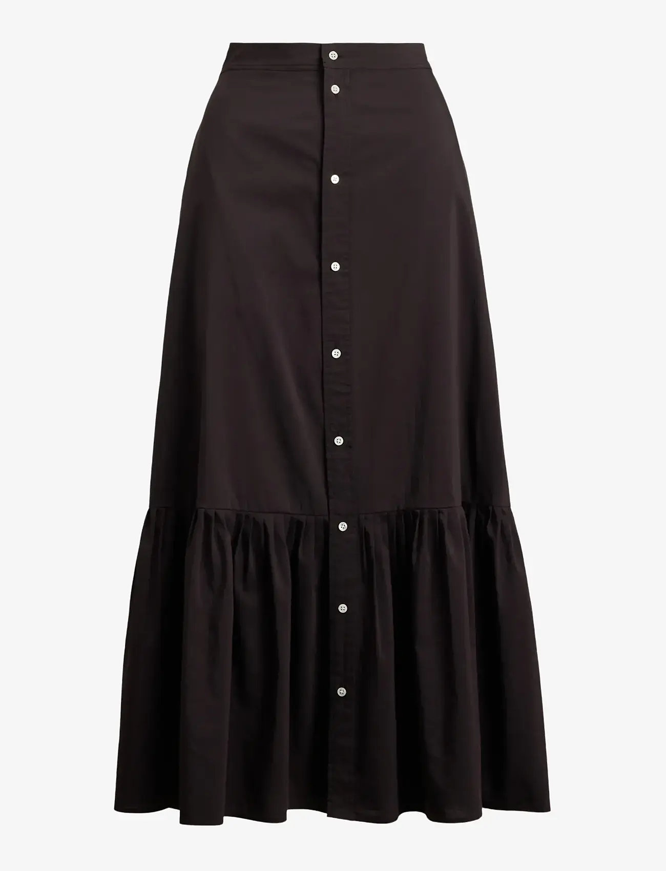 Polo Ralph Lauren - Cotton-Silk A-Line Skirt - midi nederdele - squire brown x - 1