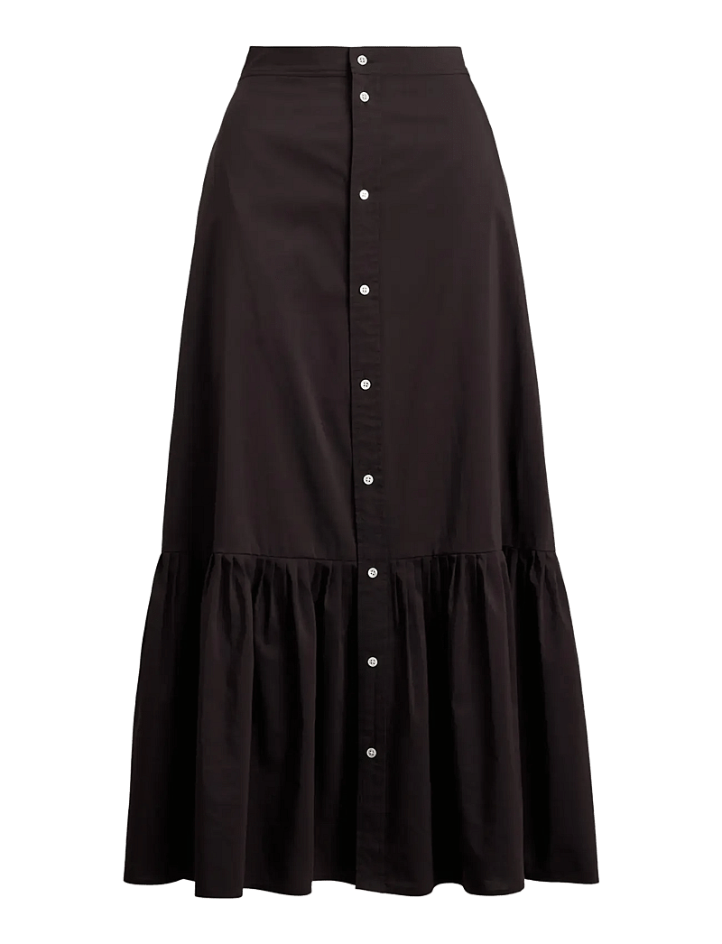 Polo Ralph Lauren - Cotton-Silk A-Line Skirt - midi nederdele - squire brown x - 1