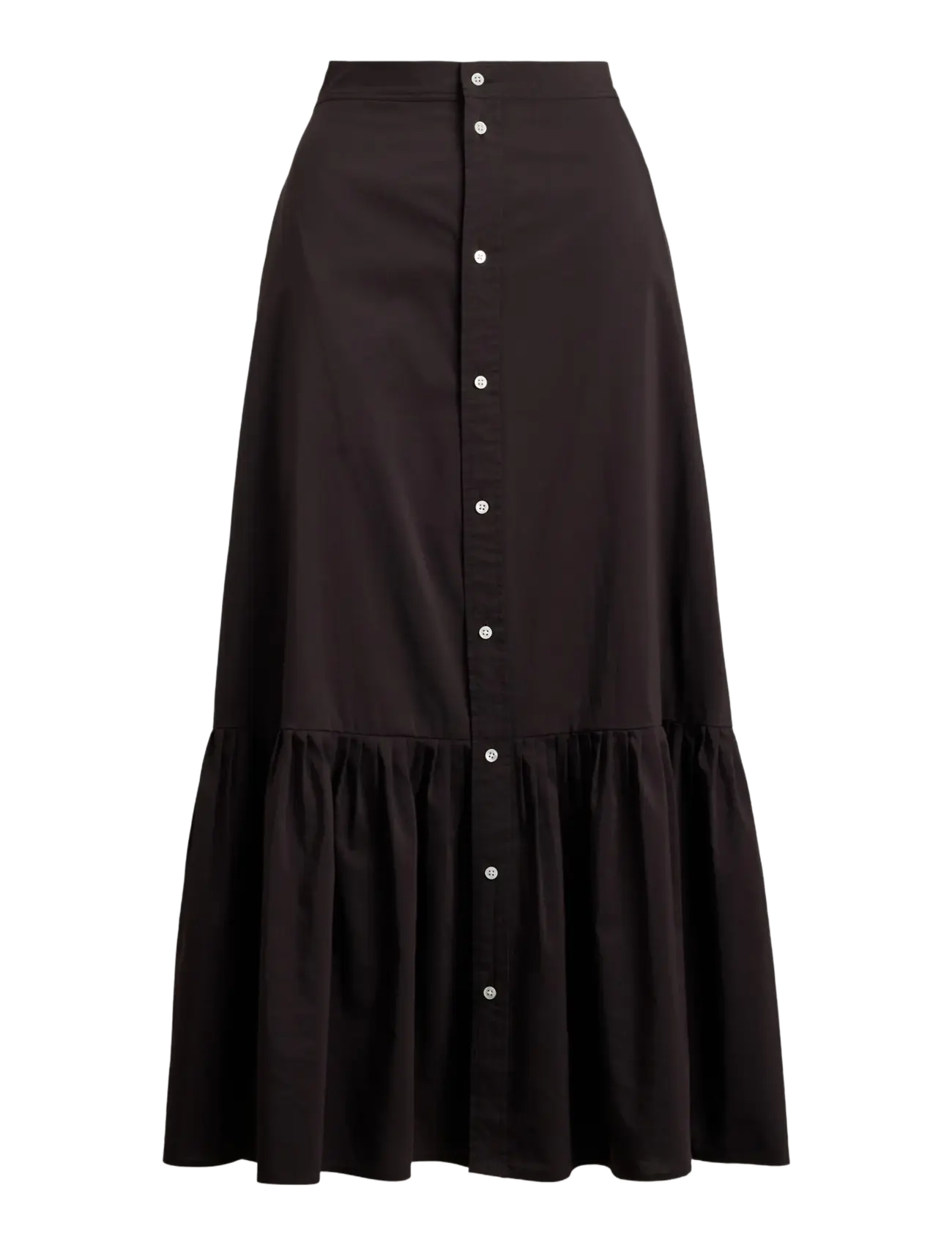 Polo Ralph Lauren Cotton-Silk A-Line Skirt - Transitional Layering - SQUIRE BROWN X / brown