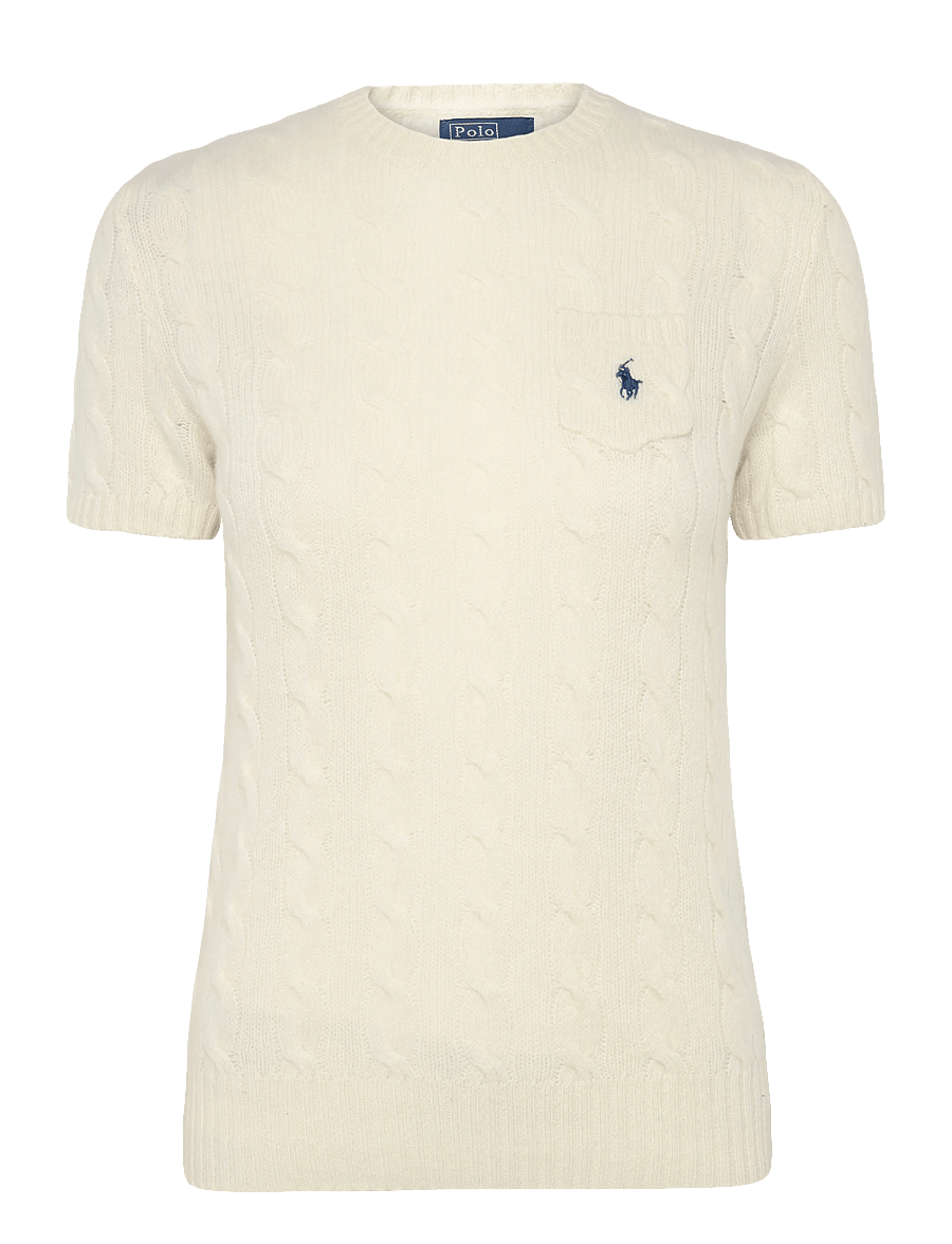 Polo Ralph Lauren - Cable Wool-Cashmere Short-Sleeve Sweater - kashmir - authentic cream - 1