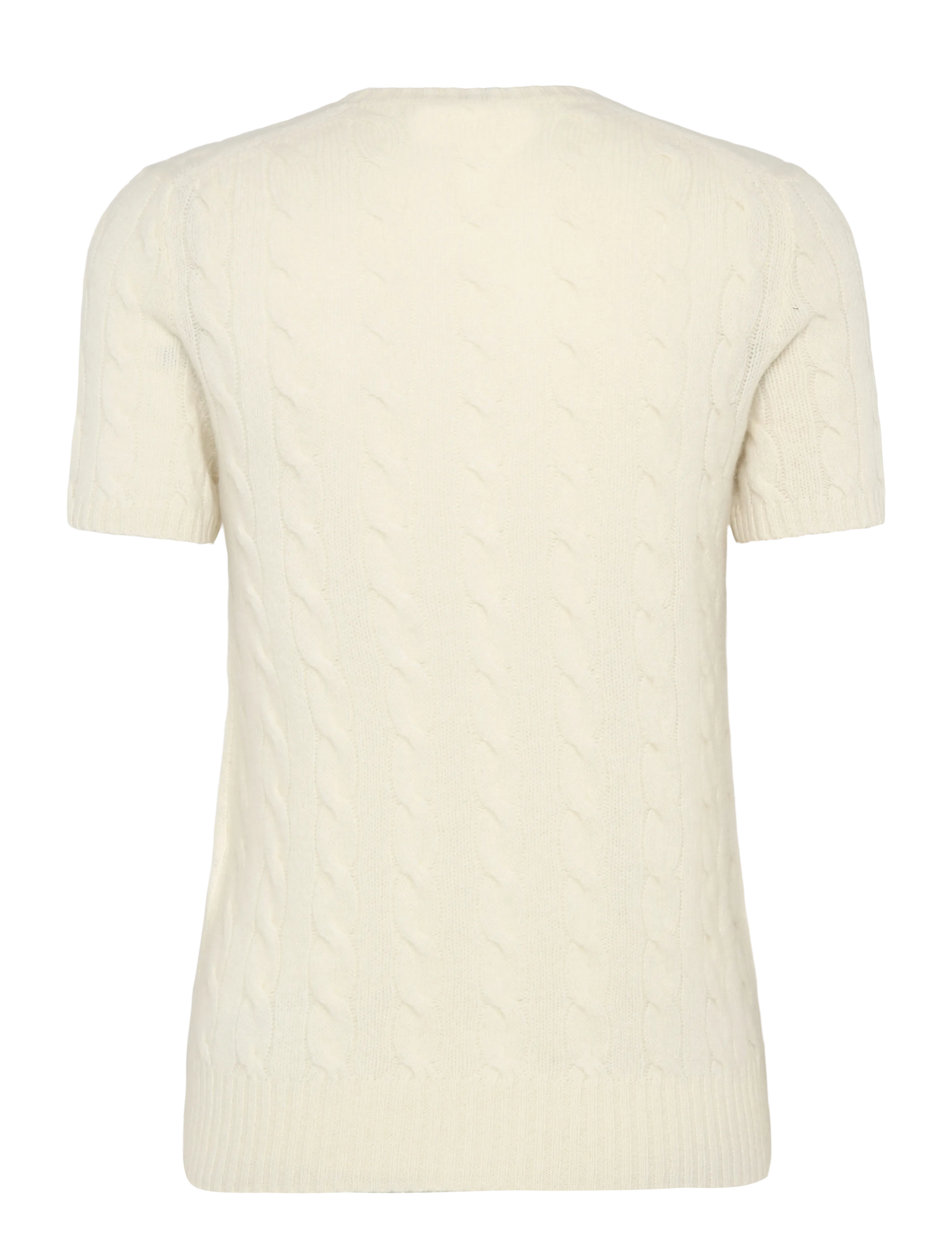 Polo Ralph Lauren - Cable Wool-Cashmere Short-Sleeve Sweater - kashmir - authentic cream - 2