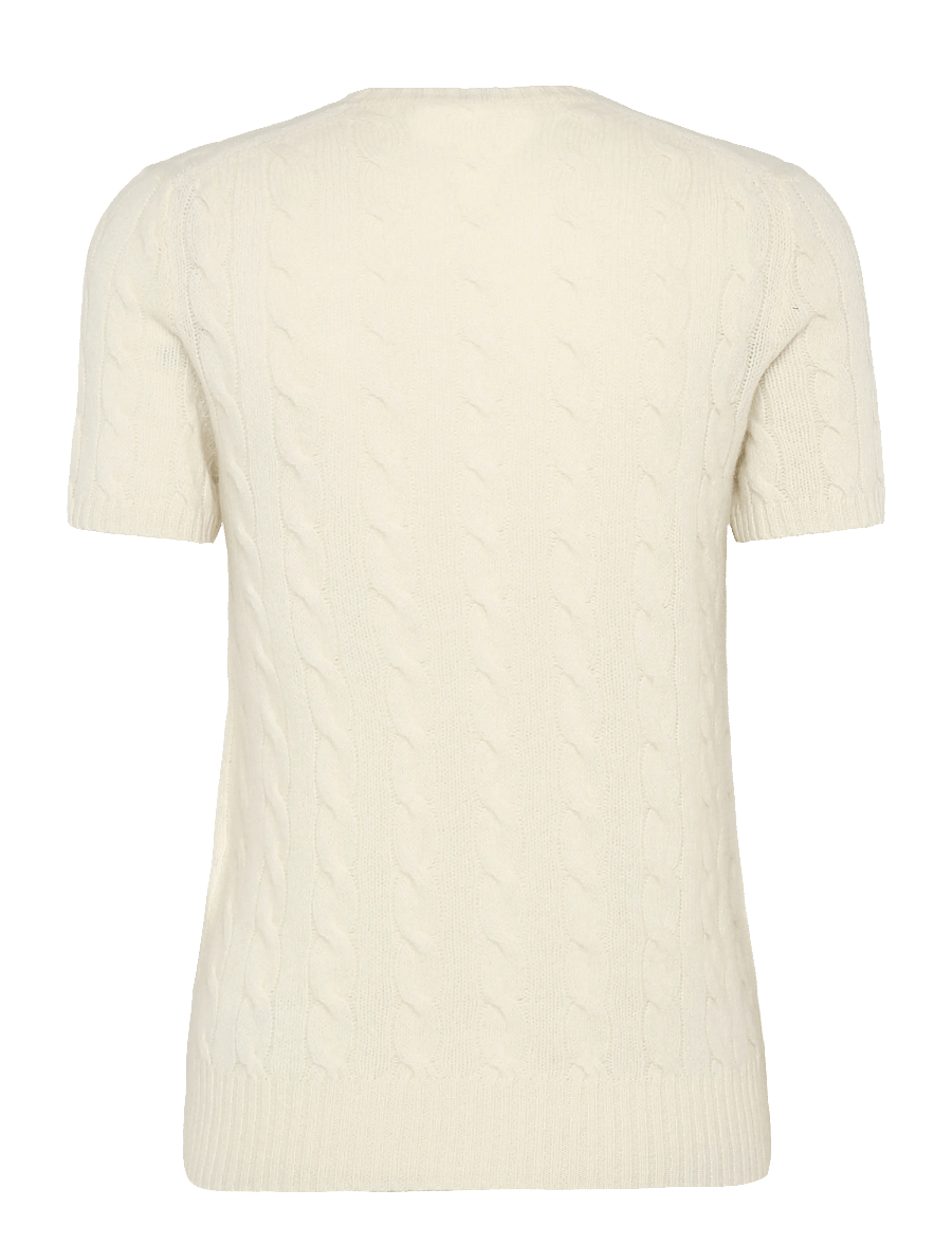 Polo Ralph Lauren - Cable Wool-Cashmere Short-Sleeve Sweater - kashmir - authentic cream - 2