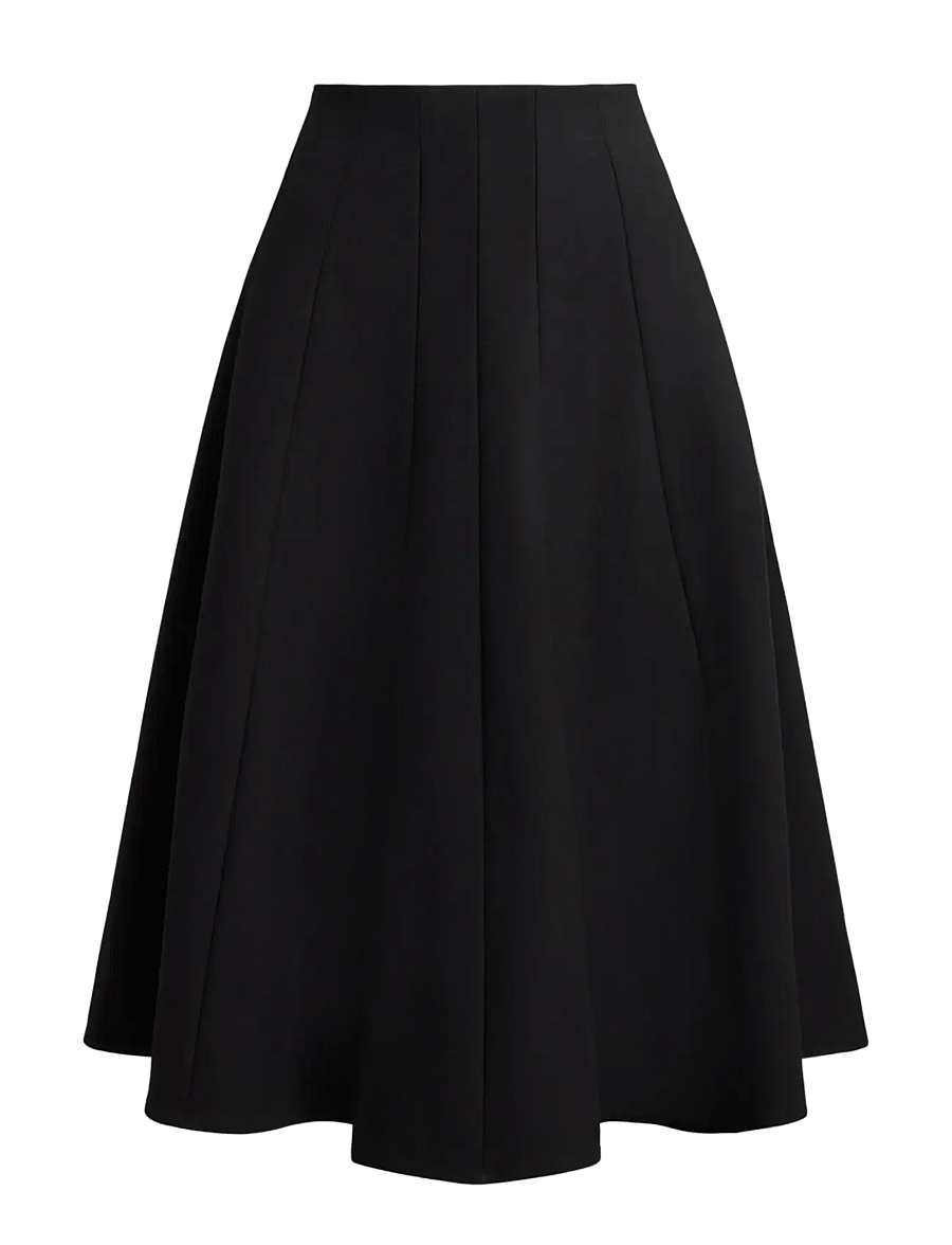 Polo Ralph Lauren - Gabardine A-Line Skirt - midi-röcke - polo black - 1