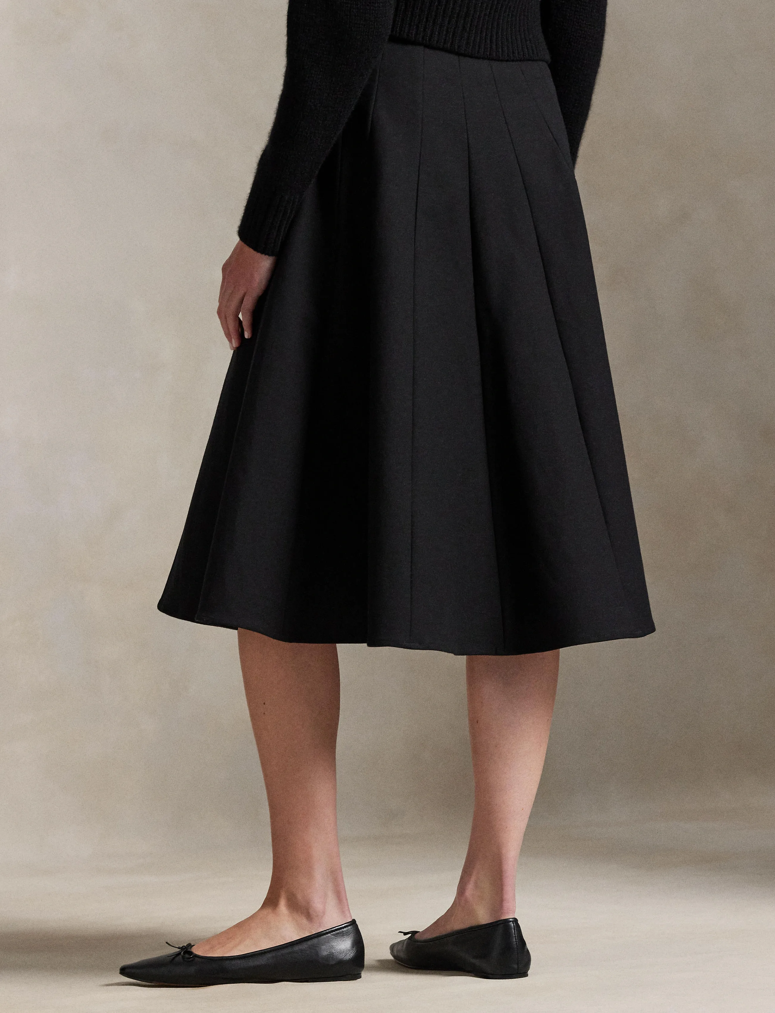 Polo Ralph Lauren - Gabardine A-Line Skirt - jupes midi - polo black - 2