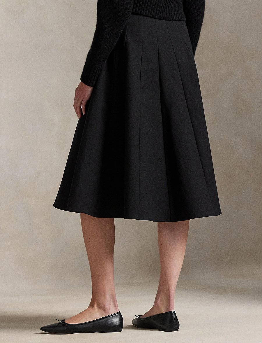 Polo Ralph Lauren - Gabardine A-Line Skirt - midi-röcke - polo black - 2