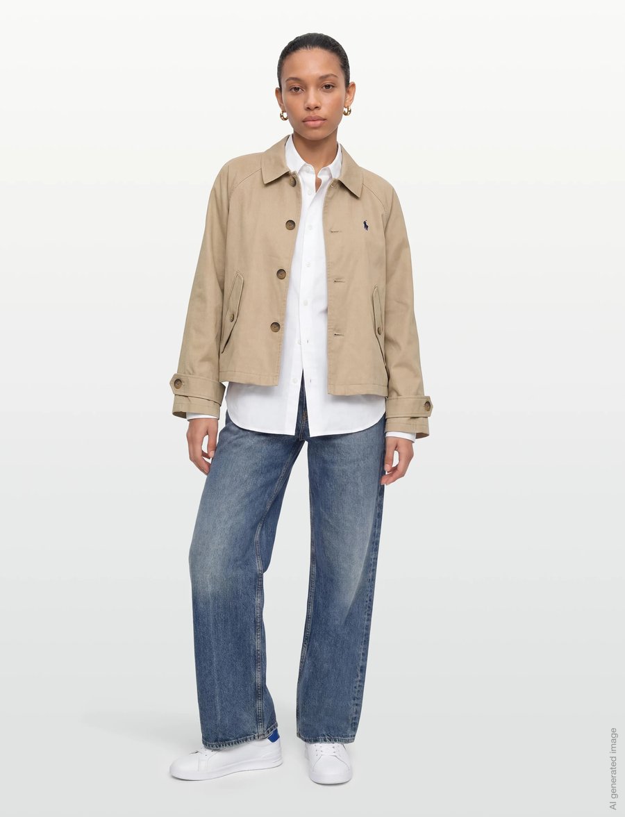 Polo Ralph Lauren - Cotton Twill Jacket - frühlingsjacken - beige - 0
