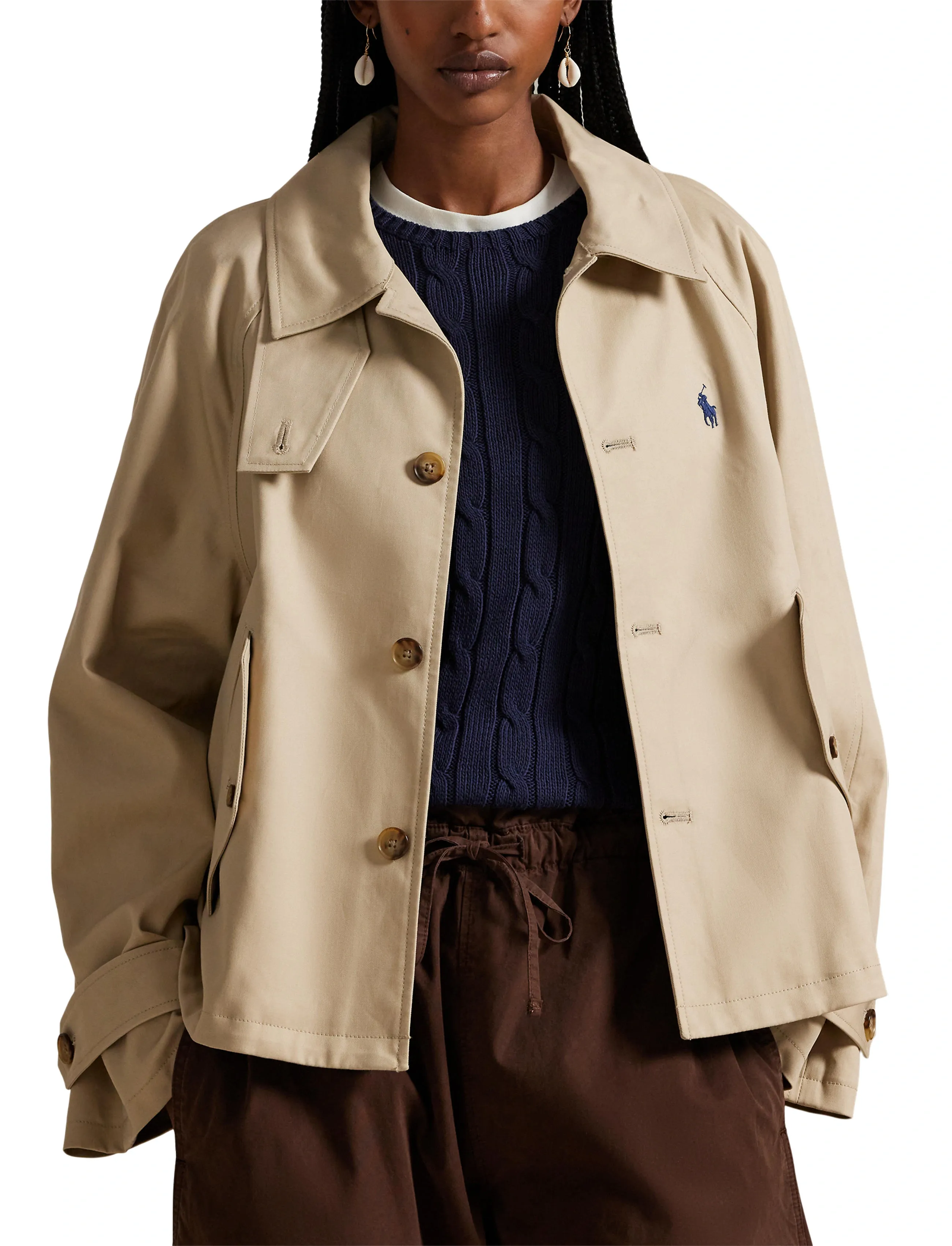 Polo Ralph Lauren Cotton Double Cloth-Wvn-Jacket kappor & rockar dam – bild 7